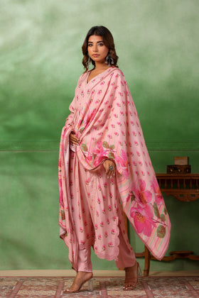 Rose Pink Anarkali Set