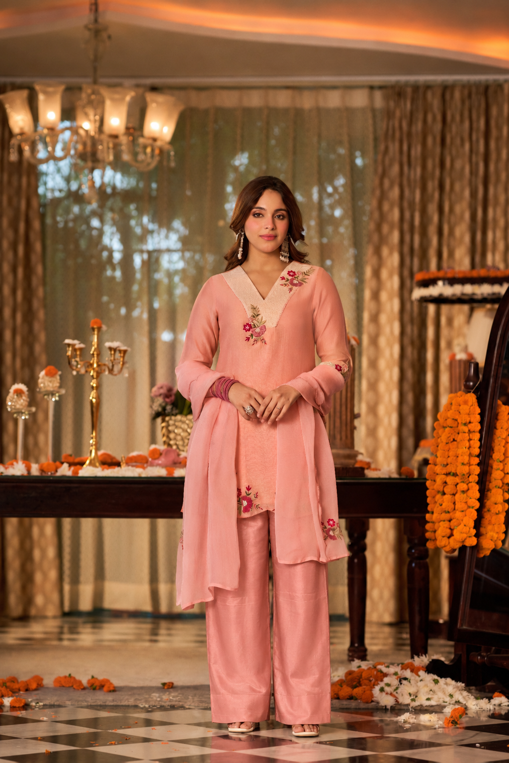 Peach Blush Suit Set