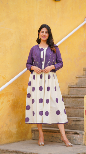 Purple Polka Dot Dress