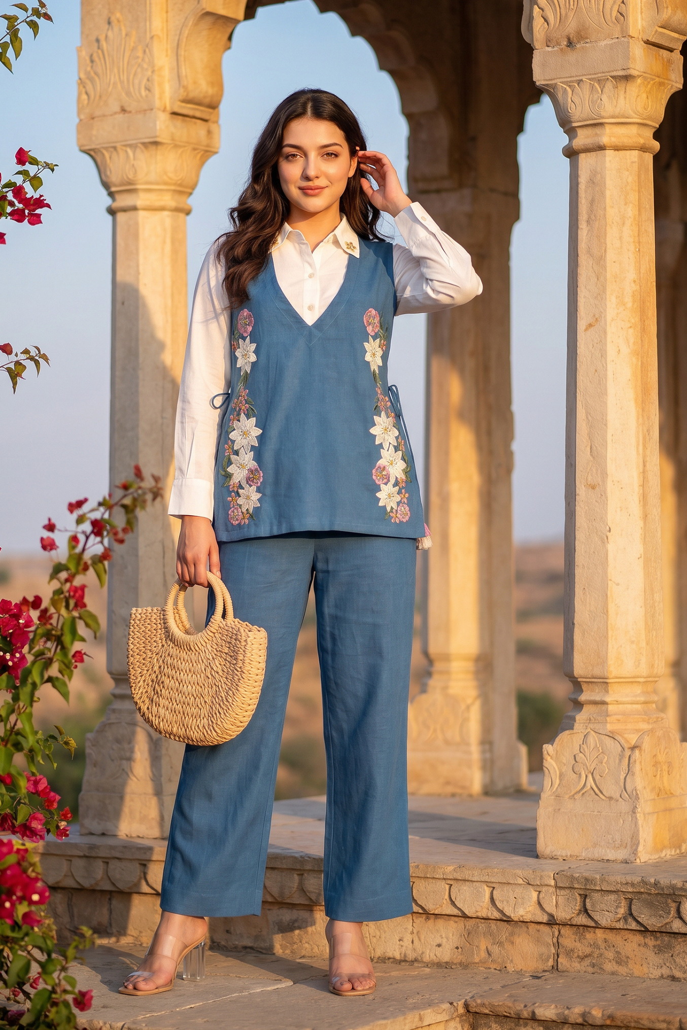 Azure Petal Co-Ord Set