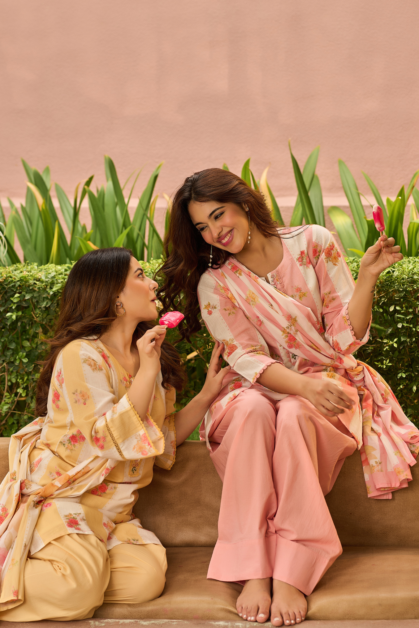 Blush Printed Suit Set