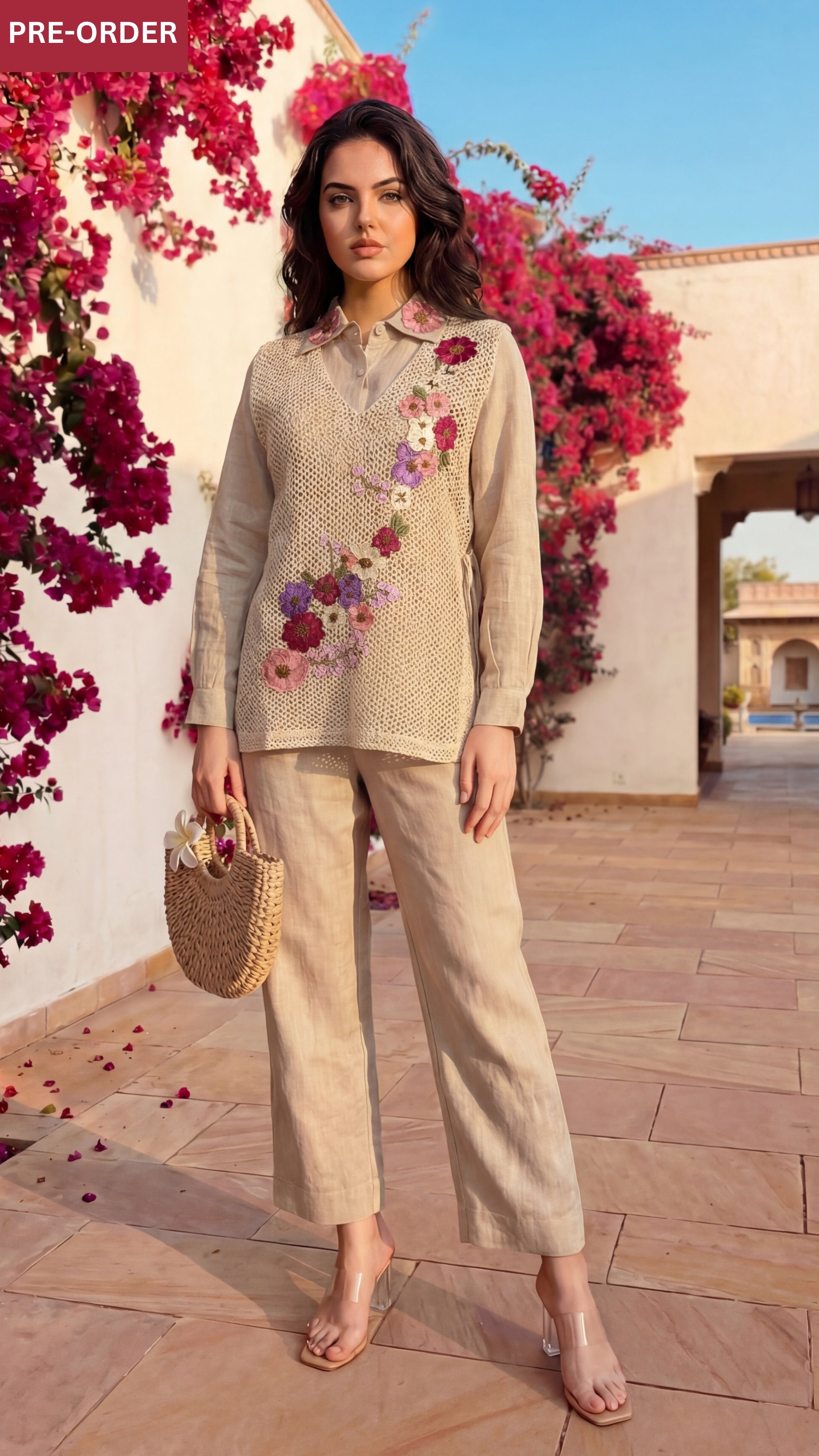 Shefali Floral Jute Co-ord Set