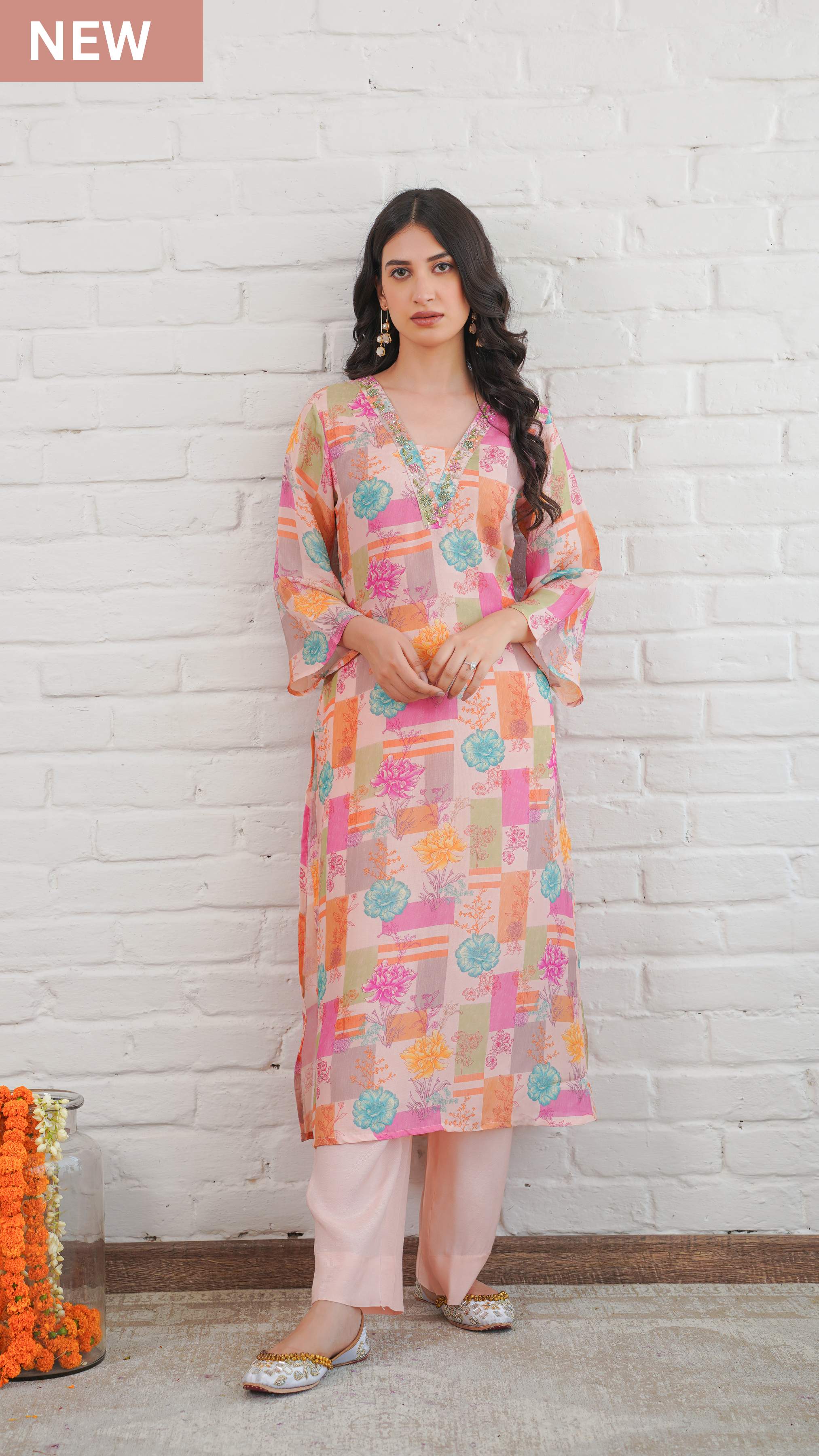 Flamingo Pink Kurta Set