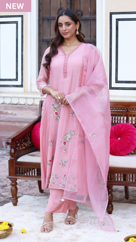 Peach Pearl A-Line Suit Set