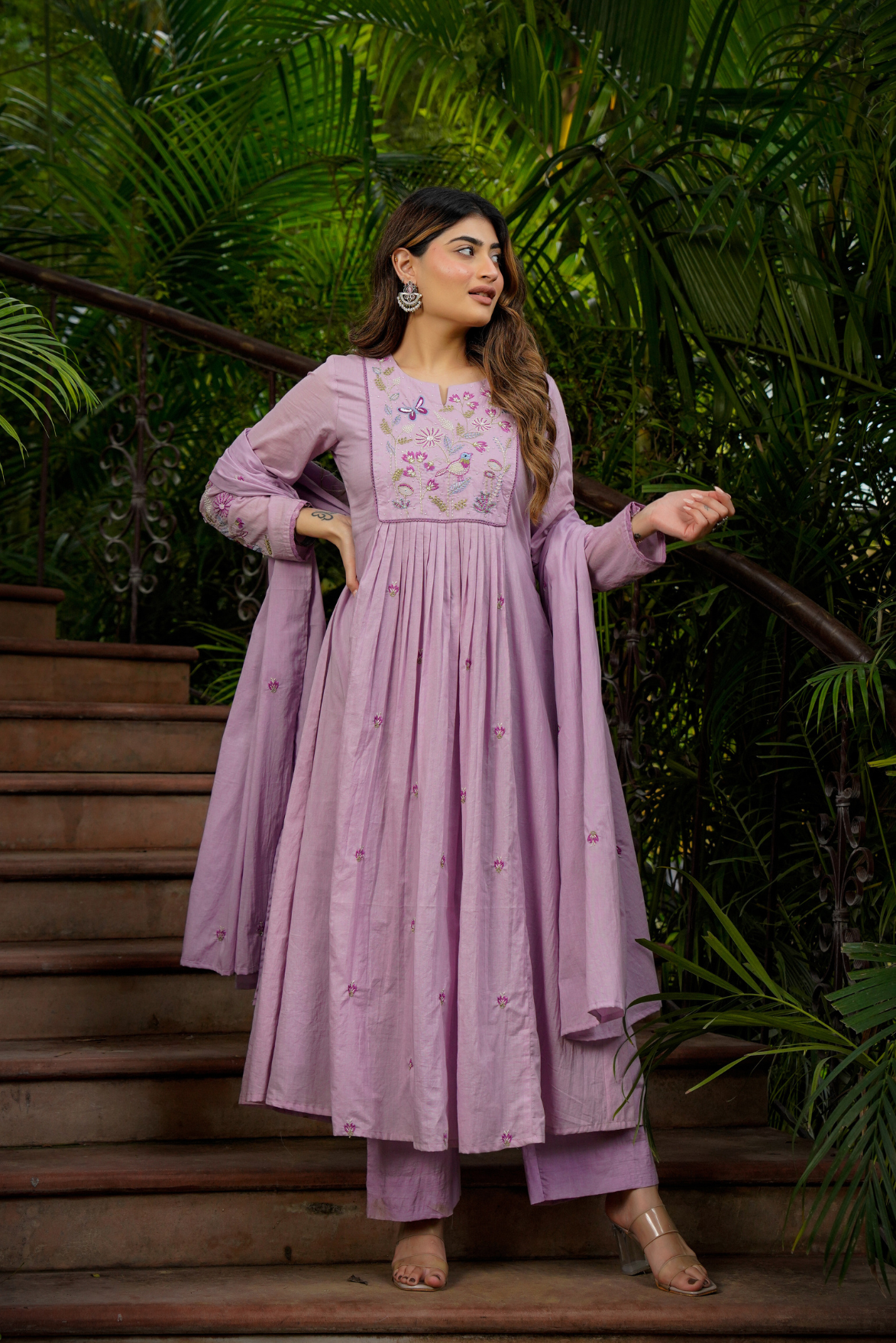 Lilac Grace Flared Suit Set
