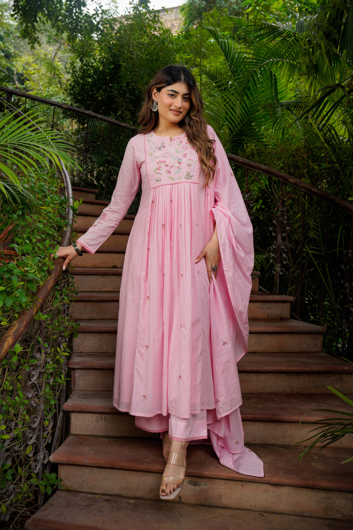 Blossom Pink Flared Suit Set