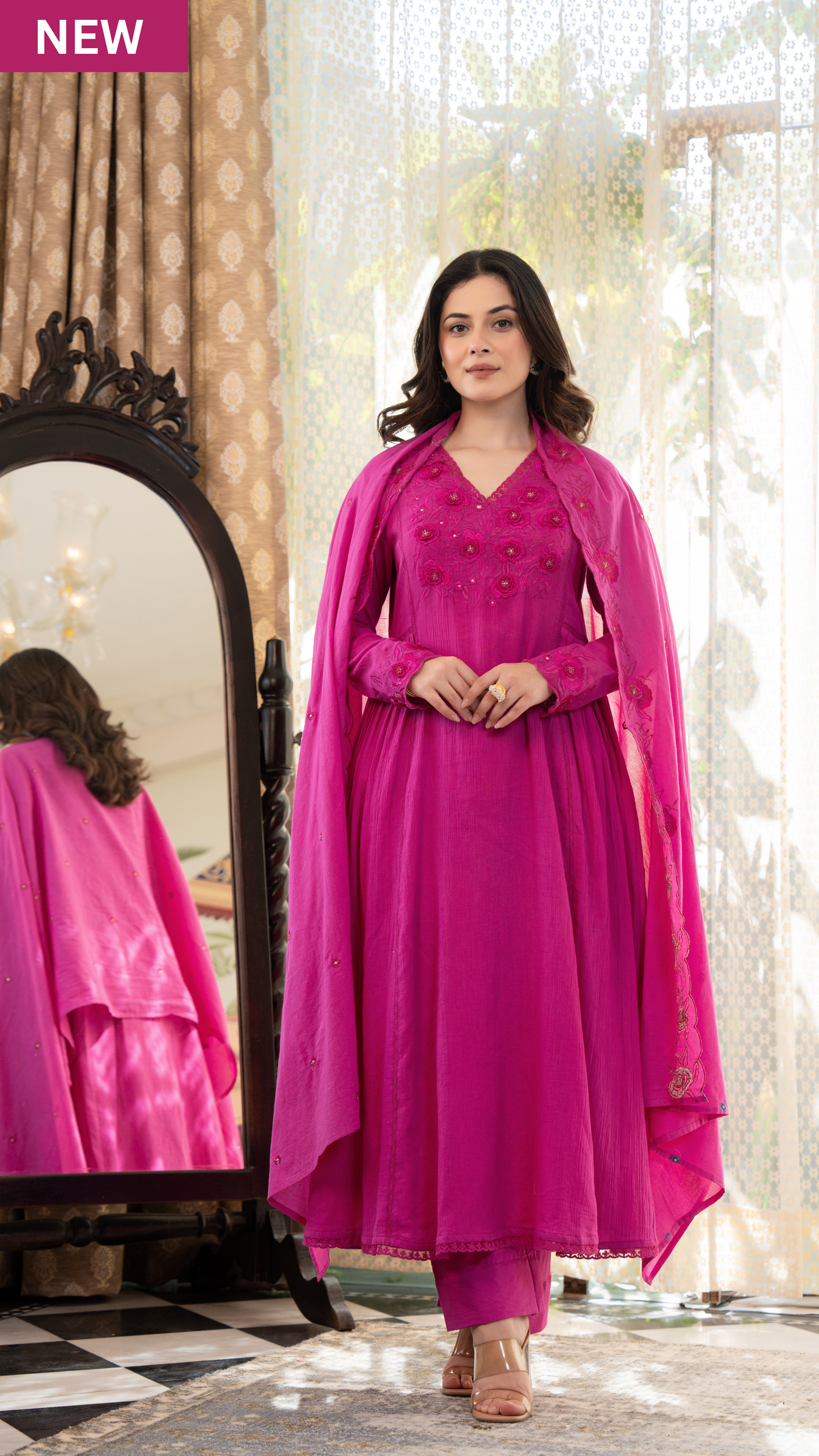 Berry Blush Crush Cotton Suit Set