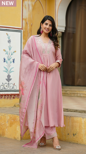 Light Blush Shimmer Suit Set