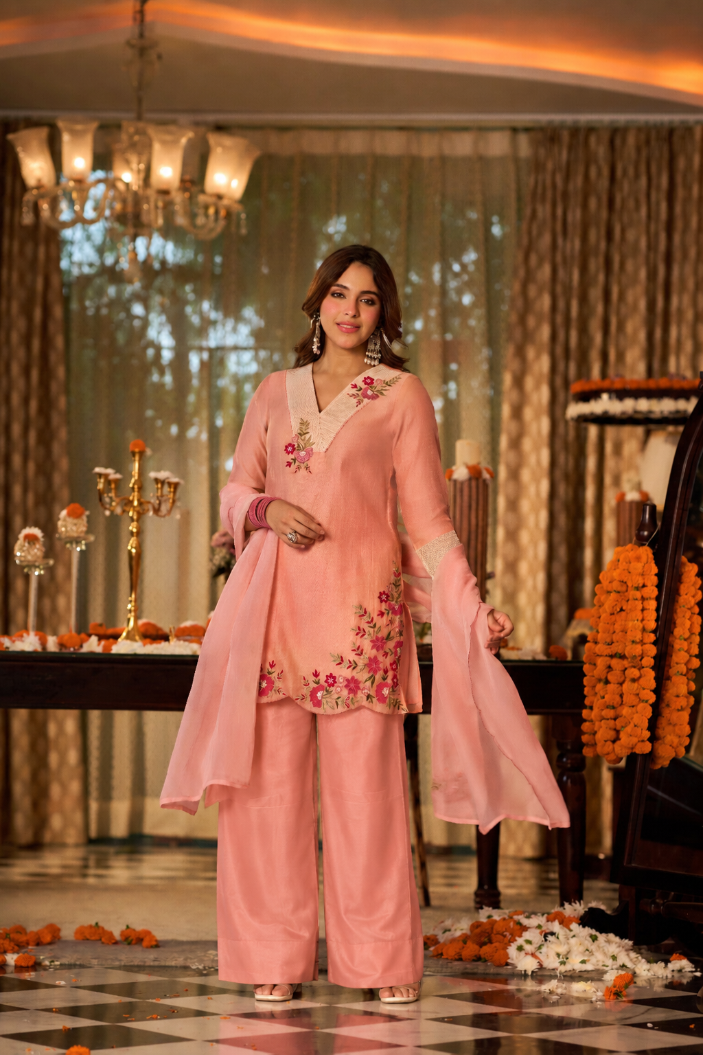 Peach Blush Suit Set