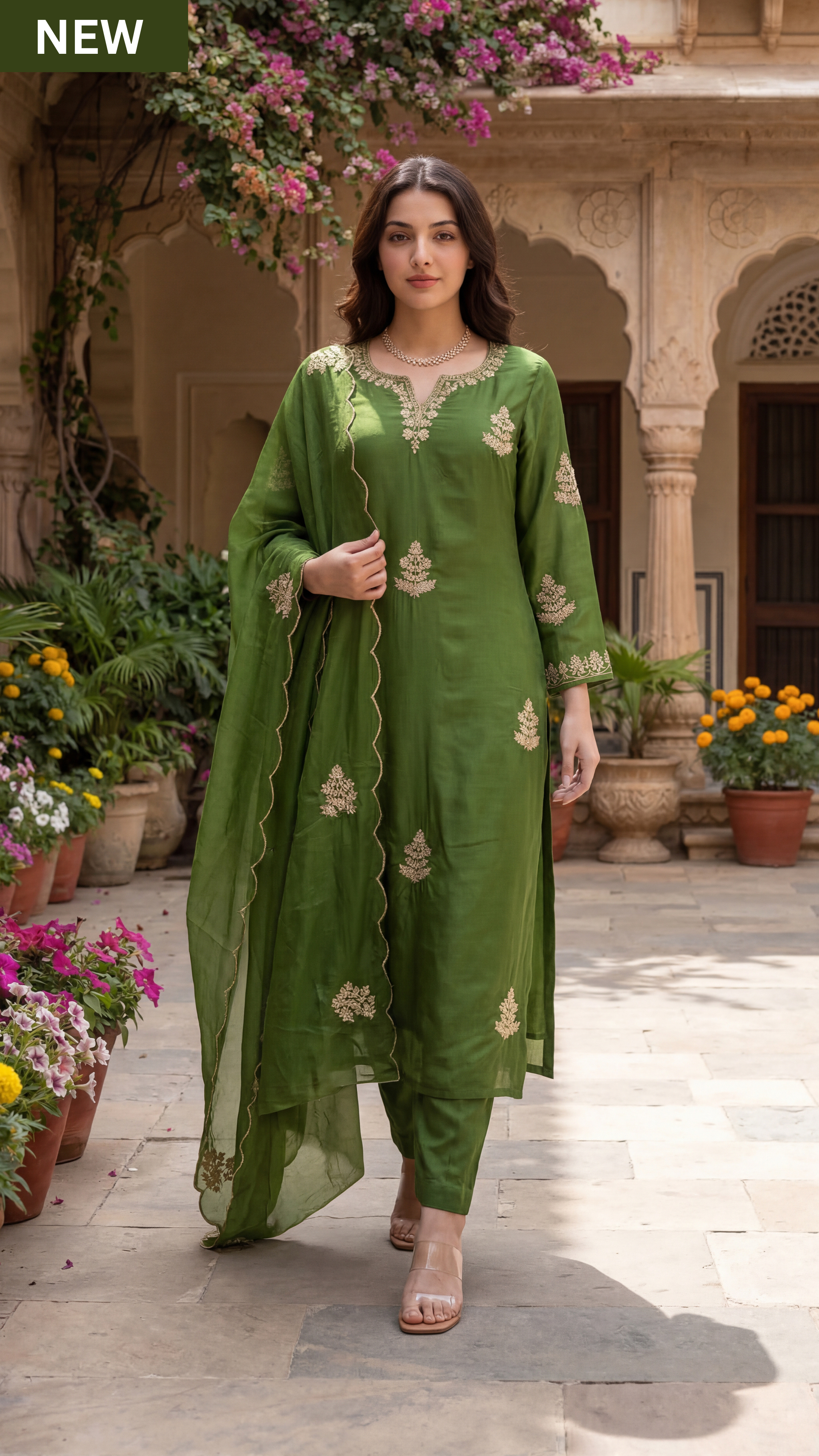 Emerald Elegance Suit Set