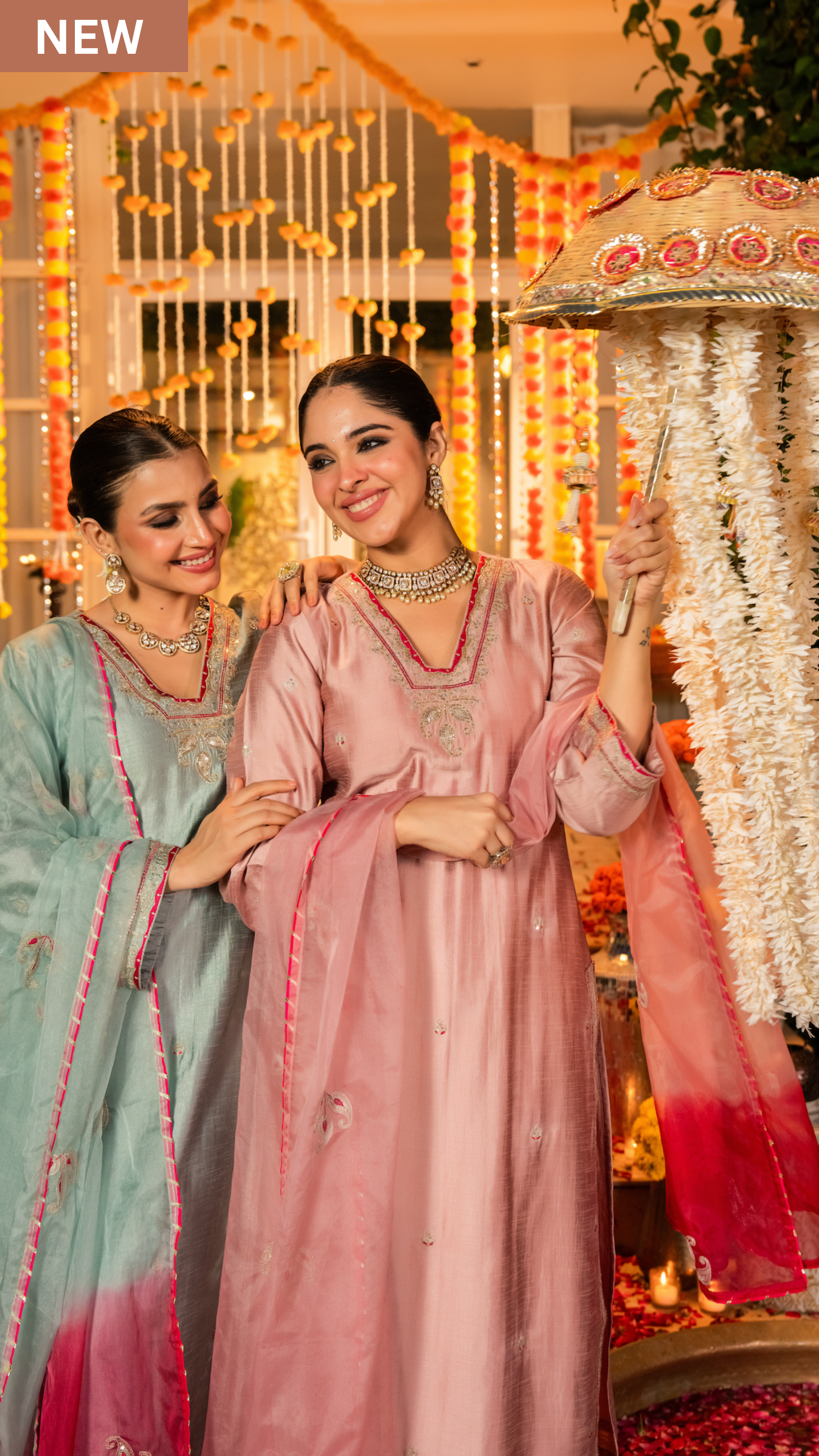 Blush Rose Dola Silk Suit Set