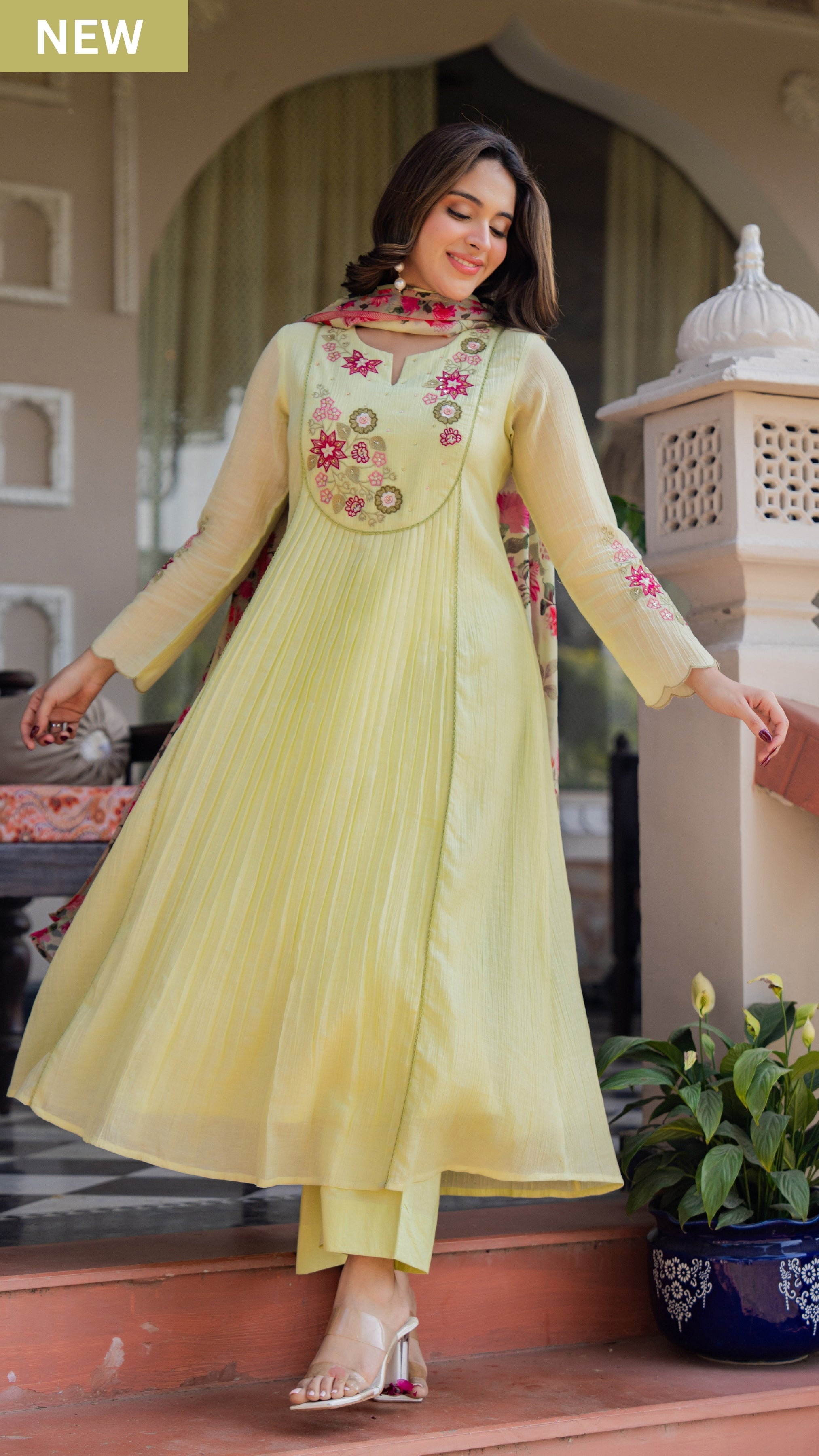 Lemon Blossom Floral Suit Set