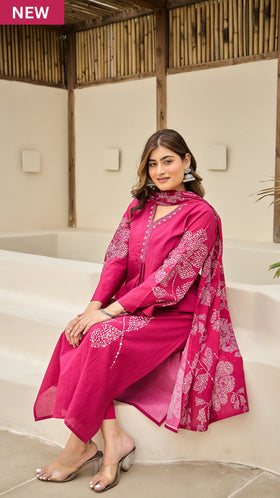 Pink Blossom Suit Set