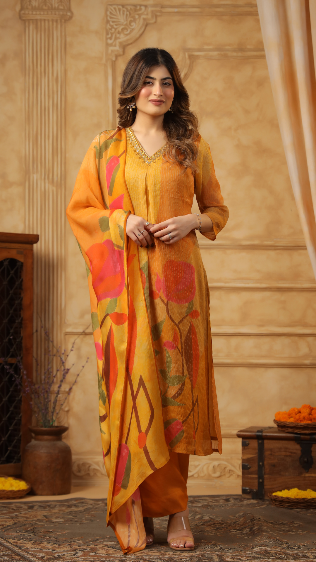 Shades of Saffron Suit Set