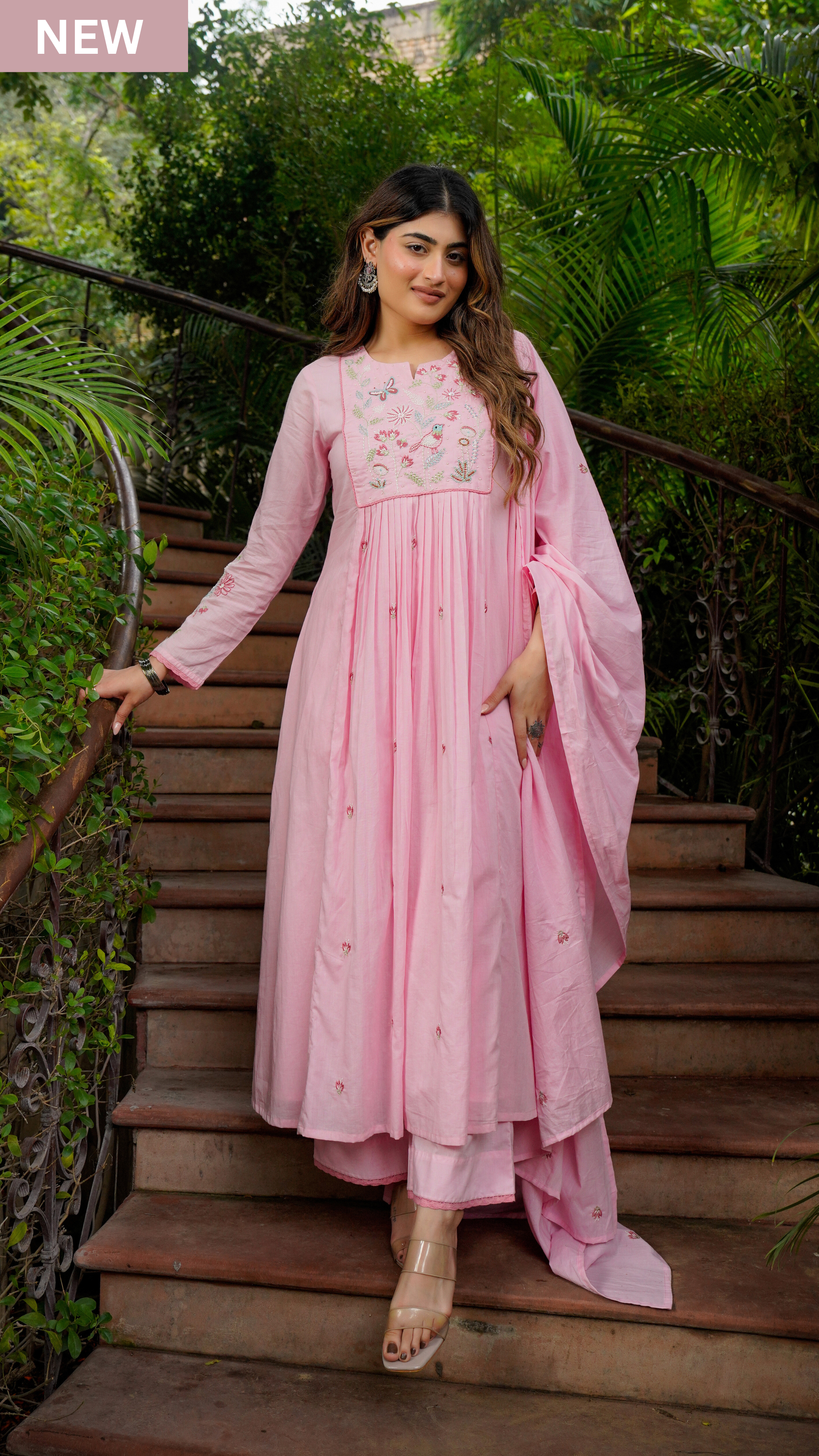 Blossom Pink Flared Suit Set