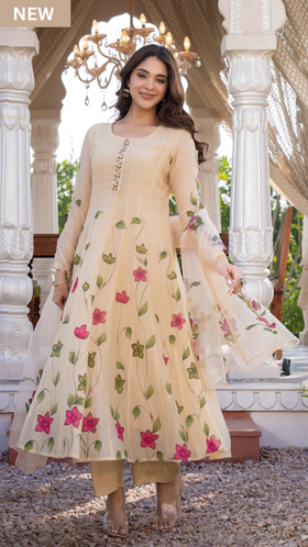 Blossom Flora Chanderi Suit Set