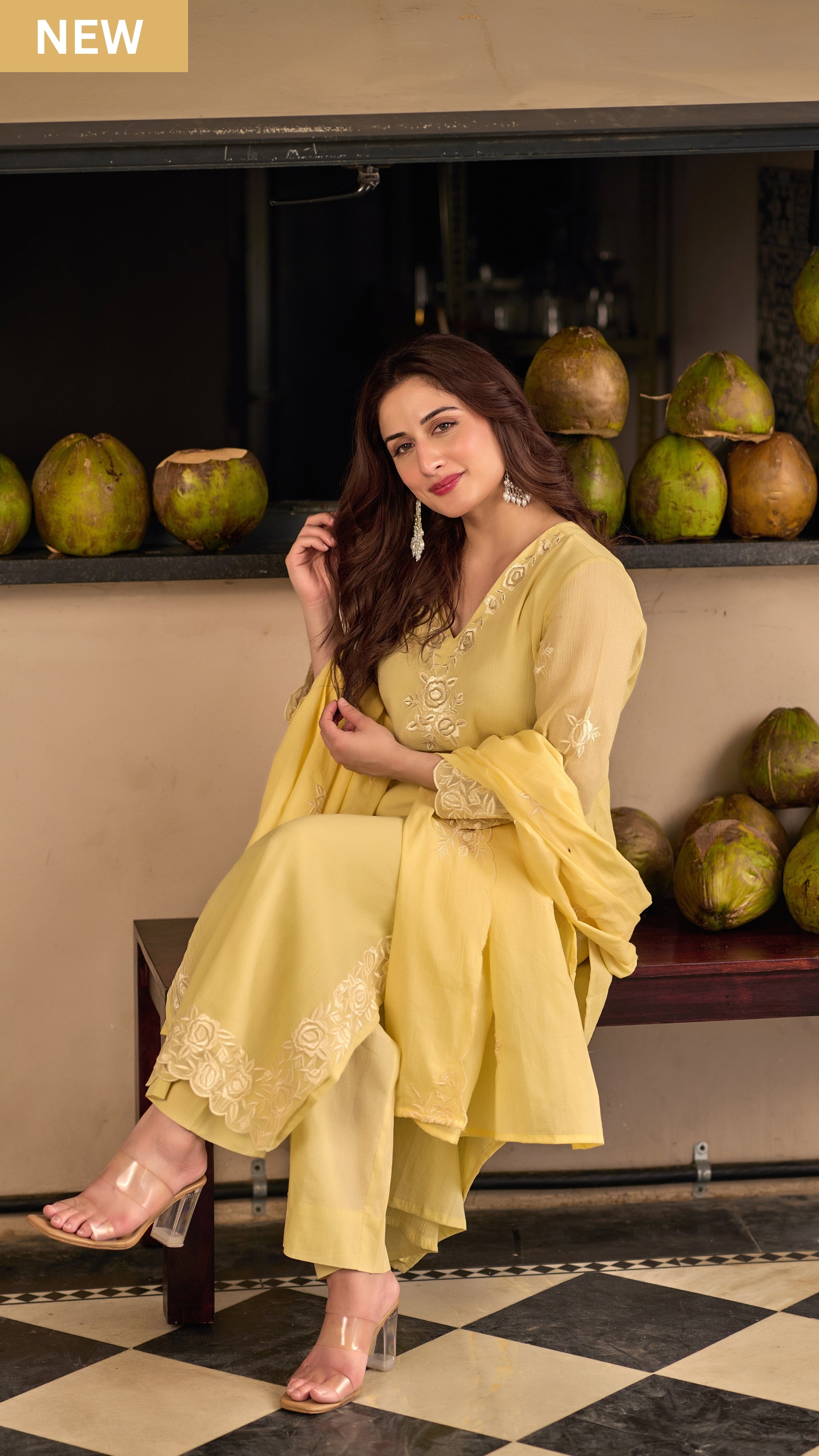 Lemon Petal Elegance suit Set