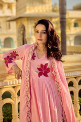 Gulabi Blossom Kurta Set