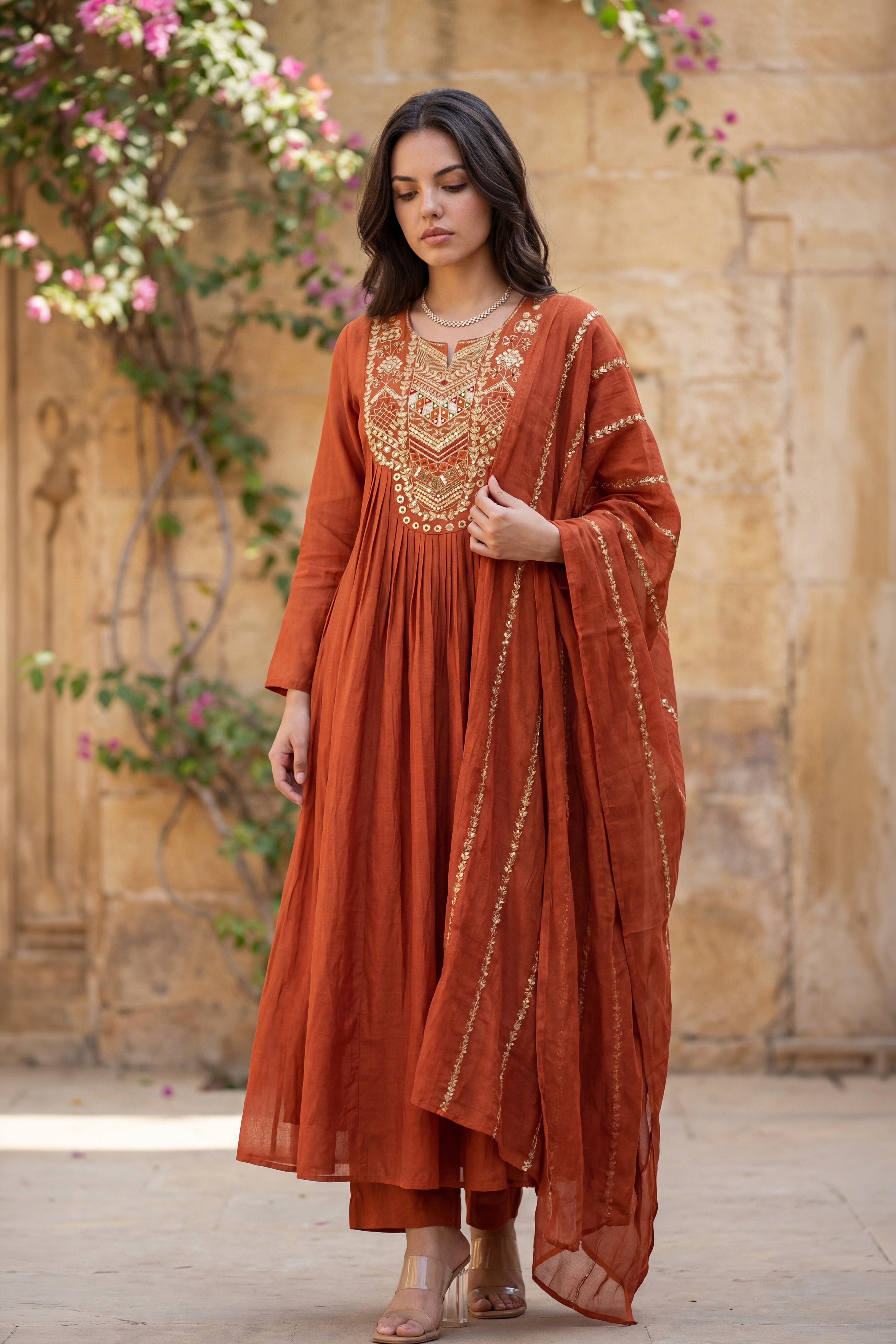 Amber Aura Mulberry Suit Set