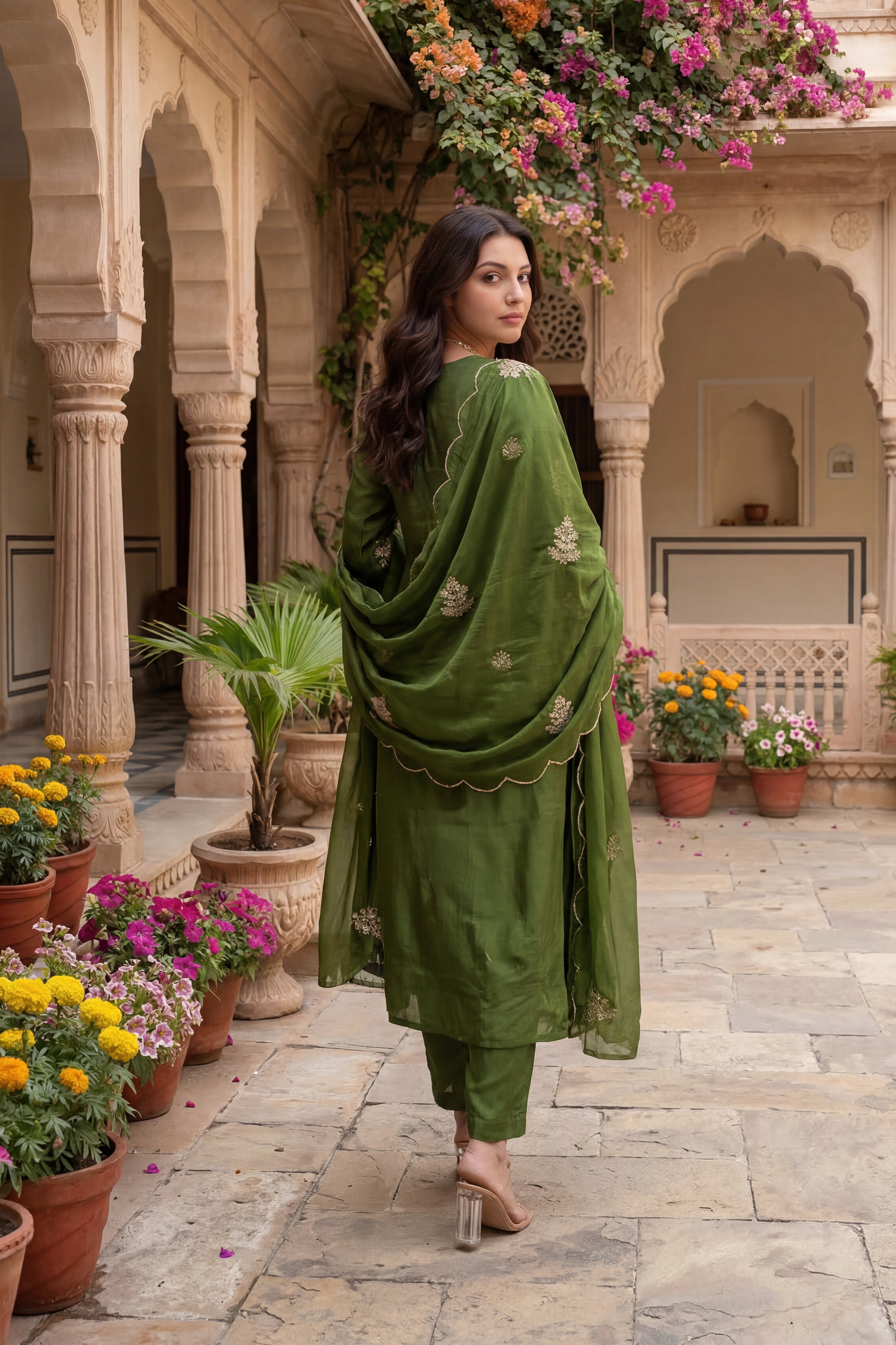Emerald Elegance Suit Set