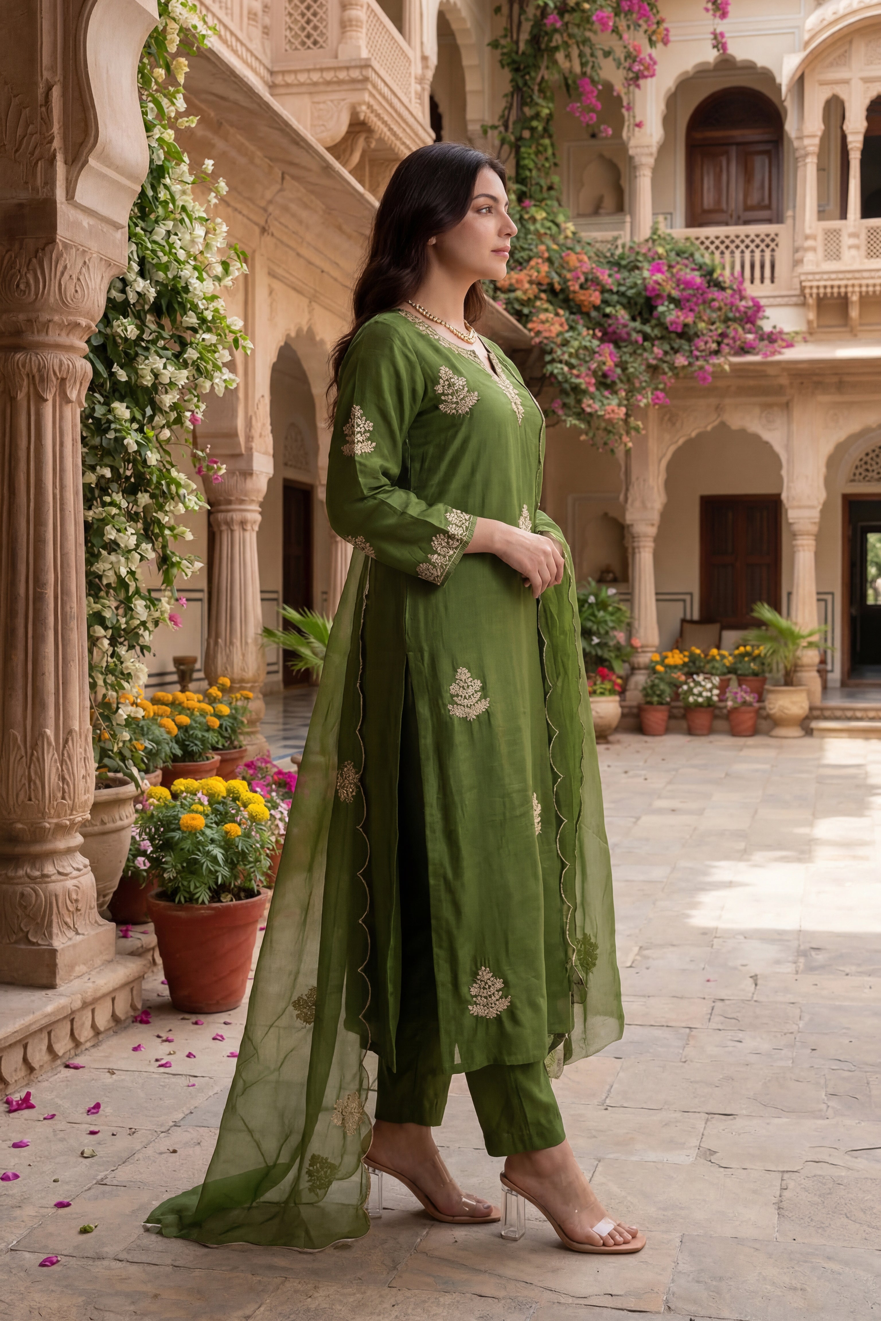 Emerald Elegance Suit Set