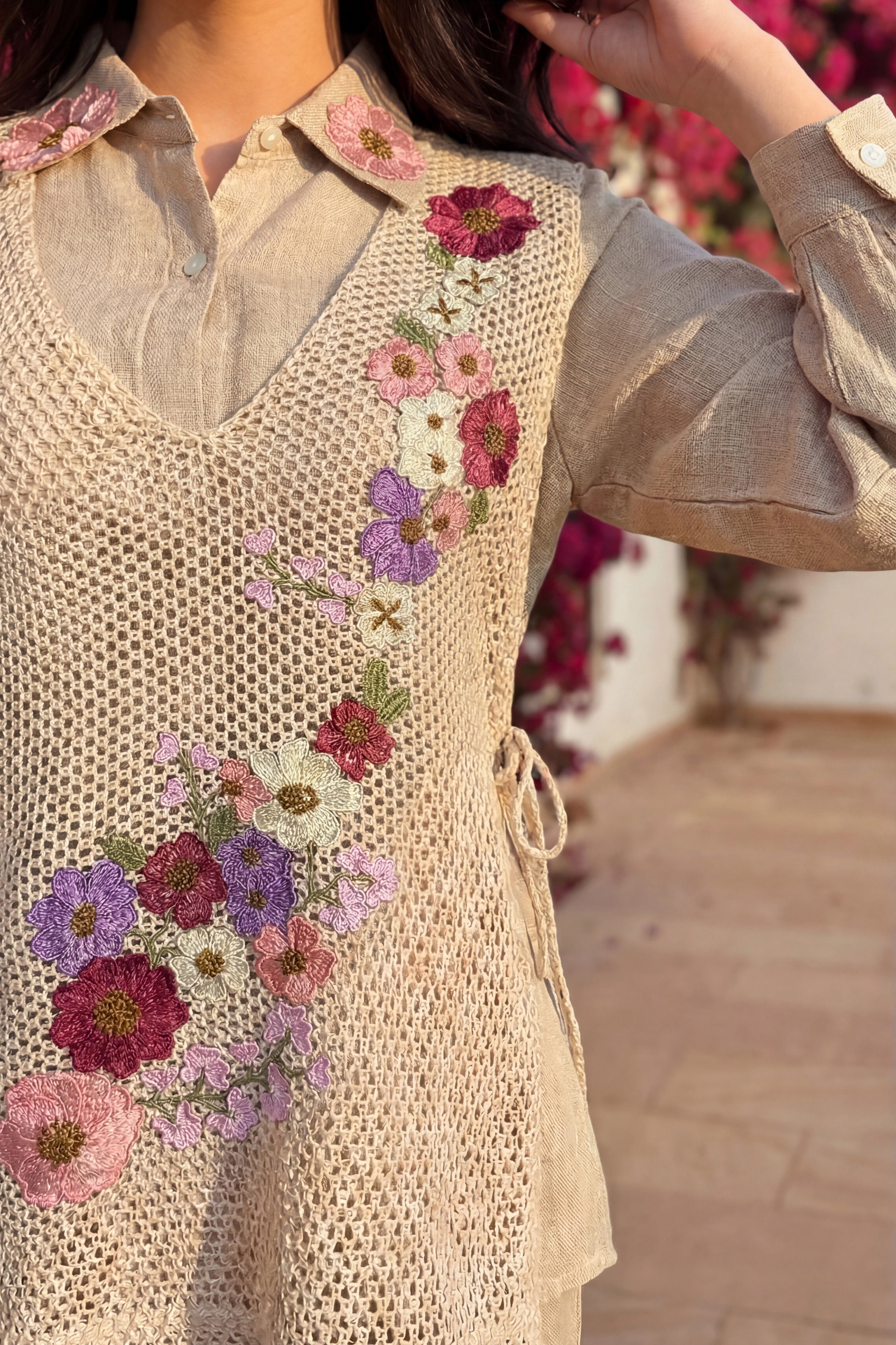 Shefali Floral Jute Co-ord Set