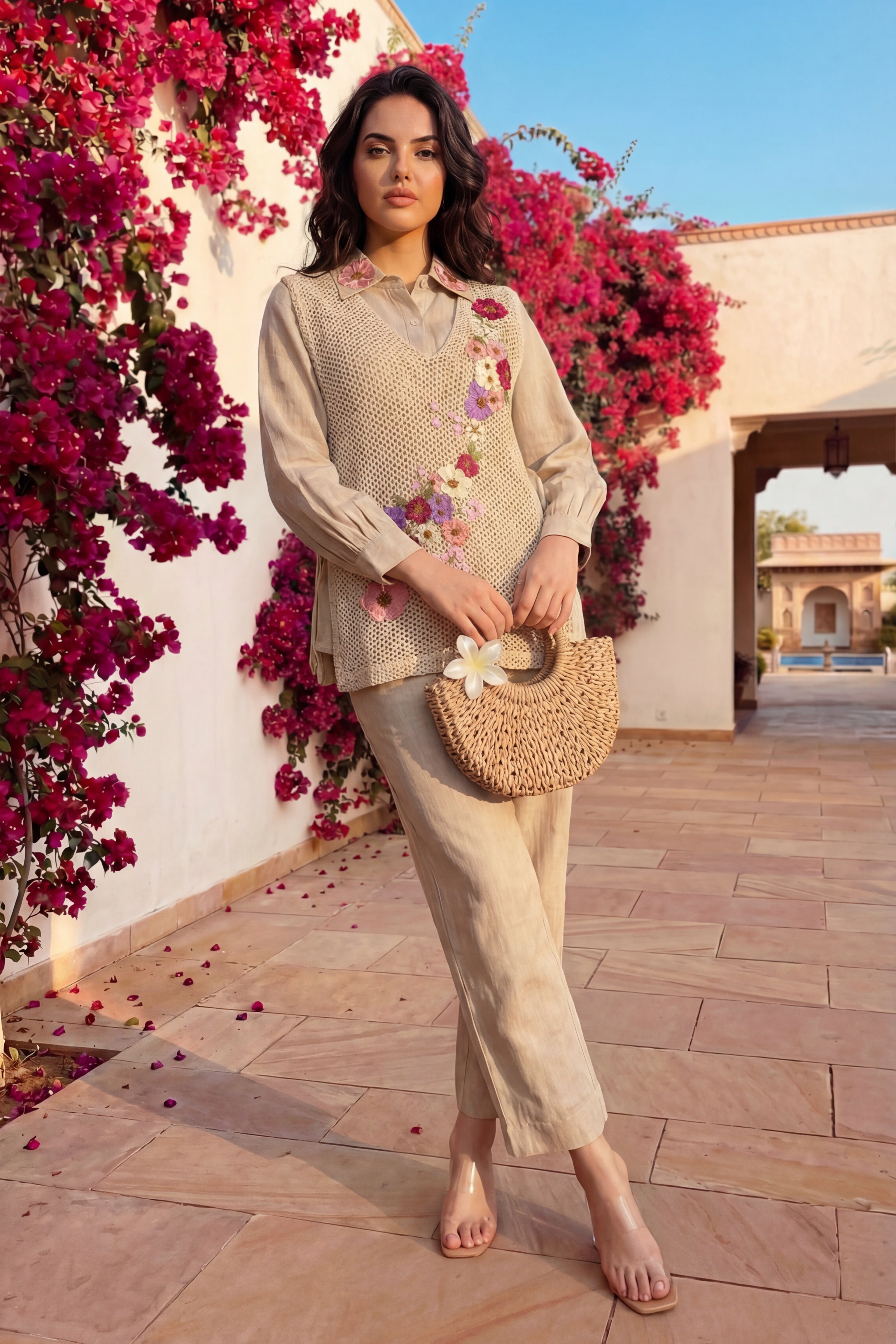 Shefali Floral Jute Co-ord Set