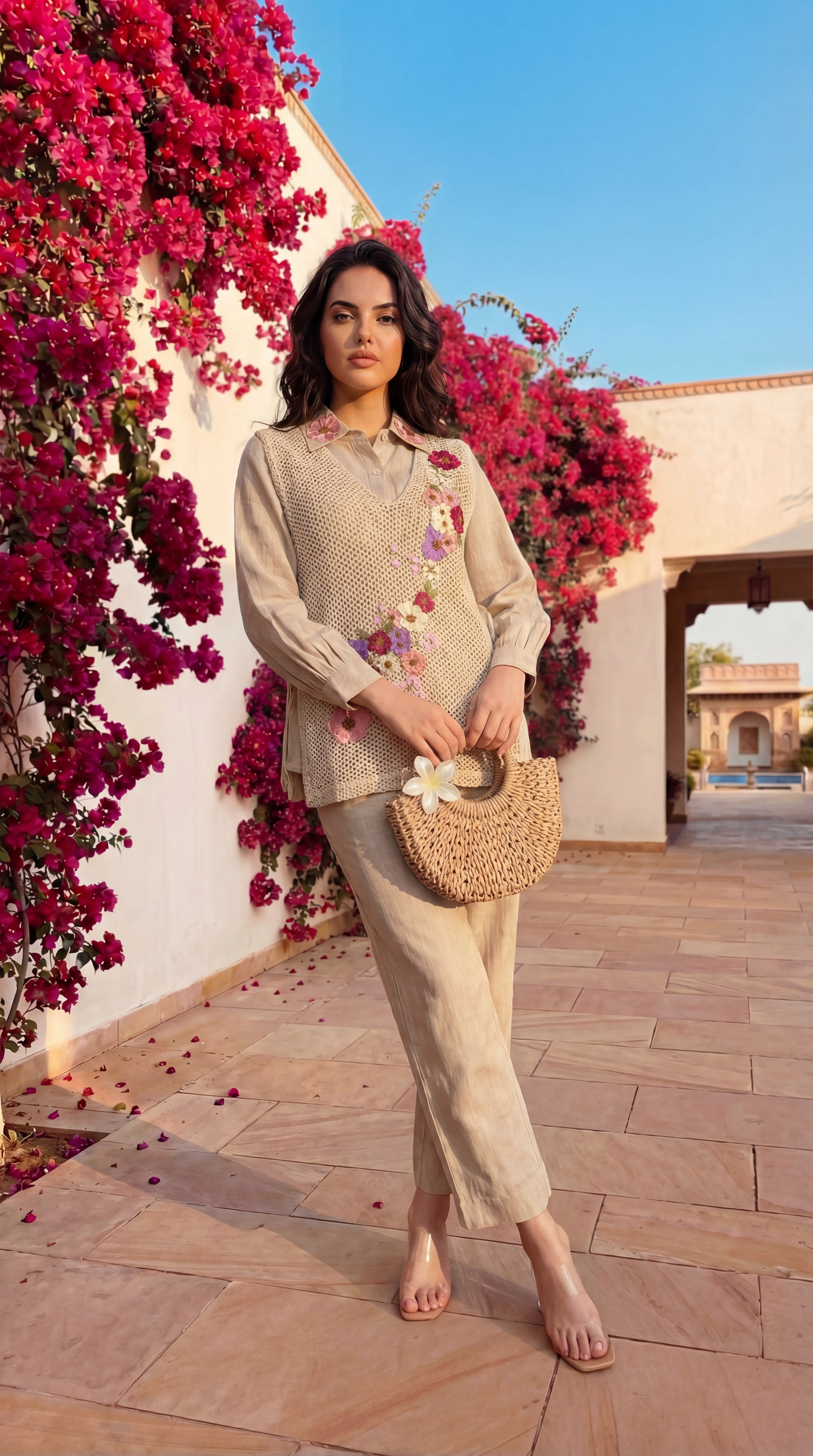 Shefali Floral Jute Co-ord Set