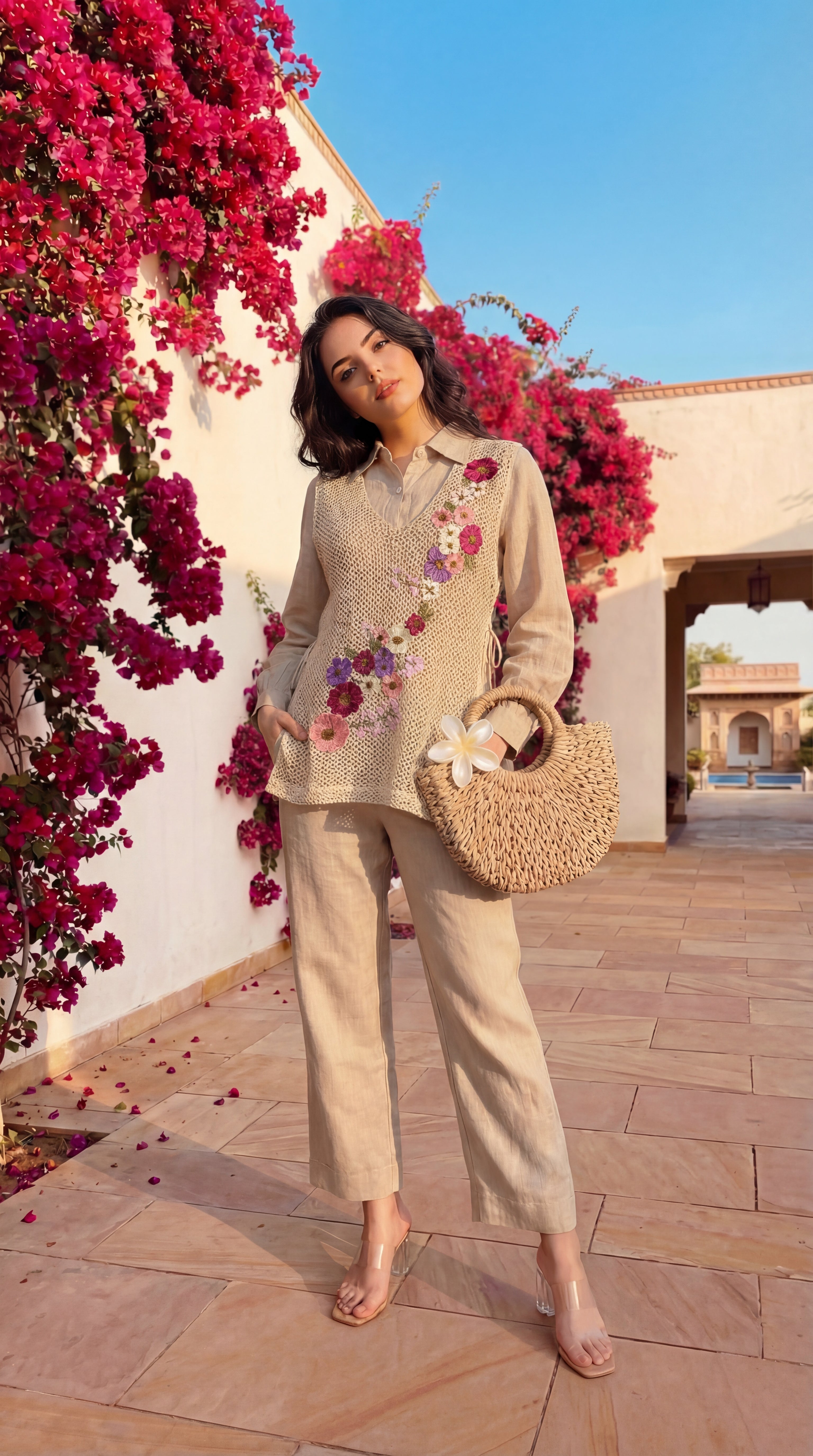 Shefali Floral Jute Co-ord Set