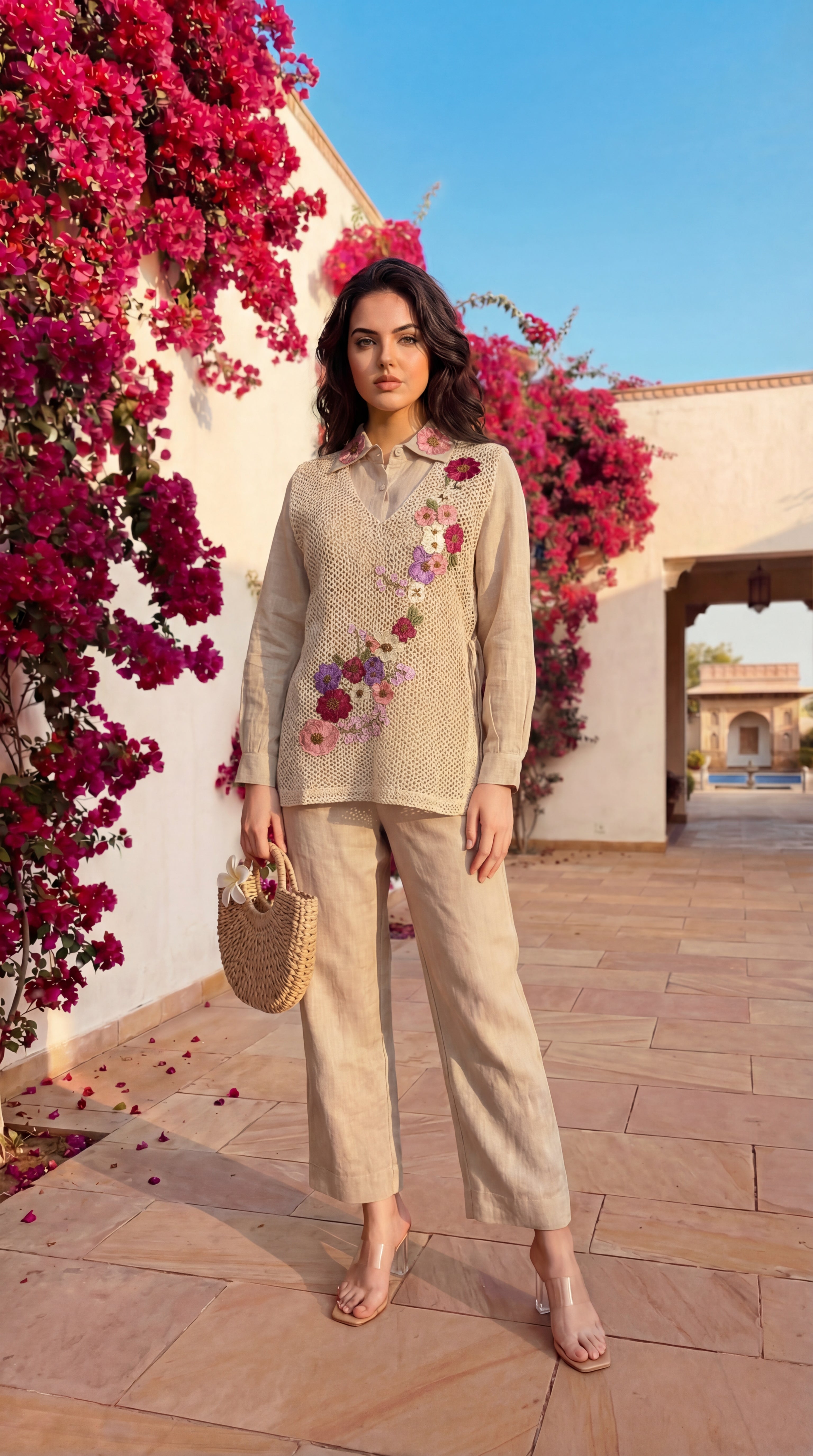 Shefali Floral Jute Co-ord Set