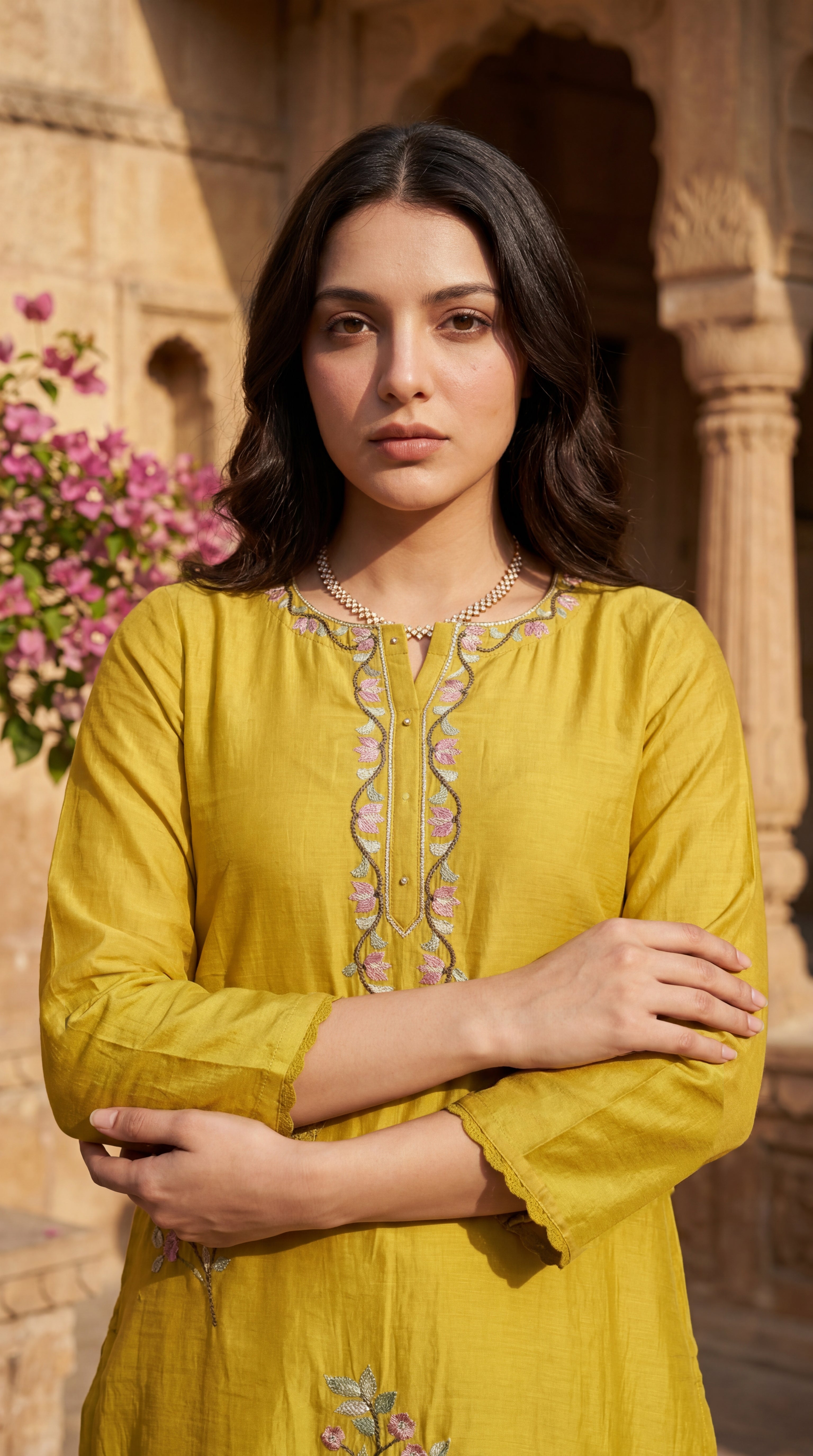 Sunlit Elegance Chanderi Suit Set