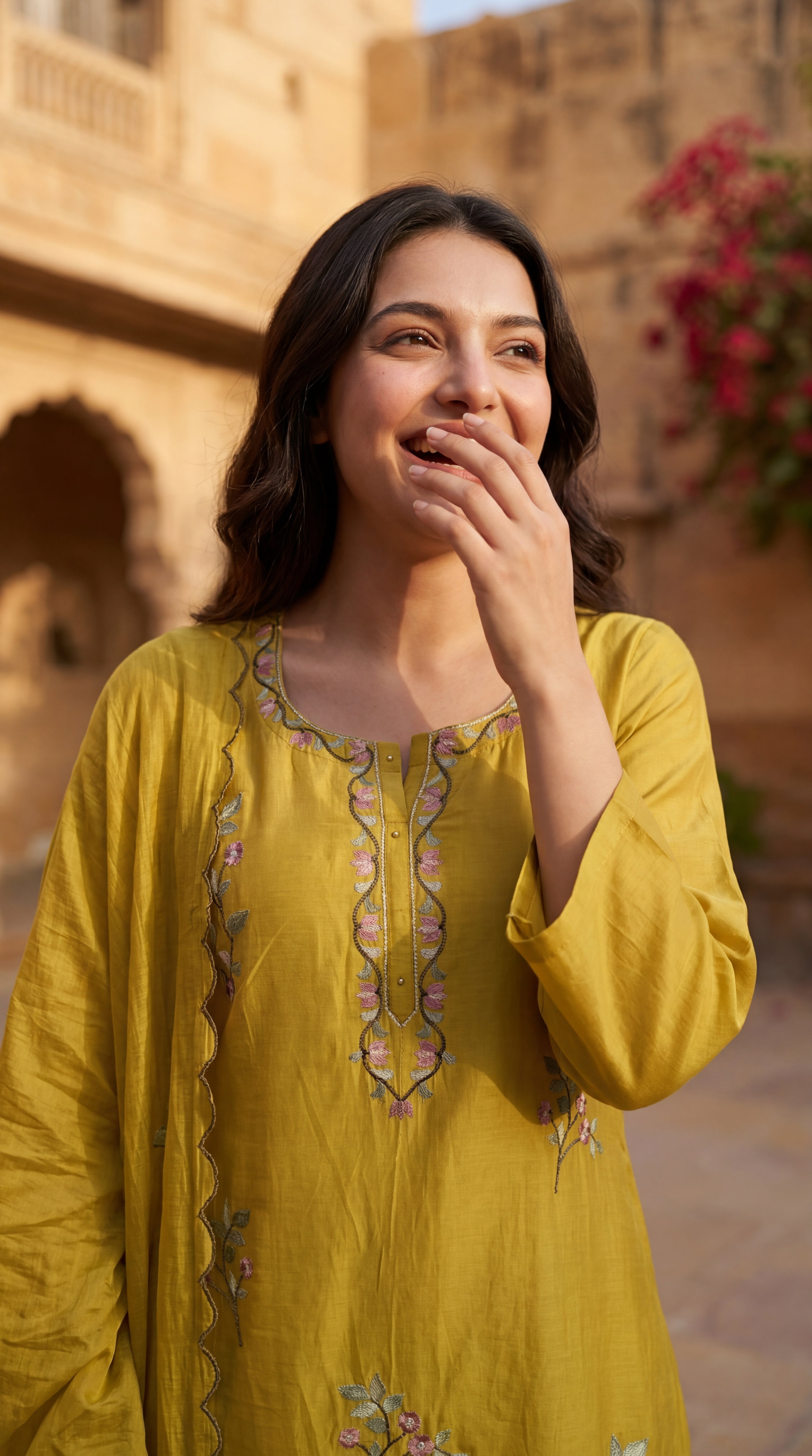 Sunlit Elegance Chanderi Suit Set