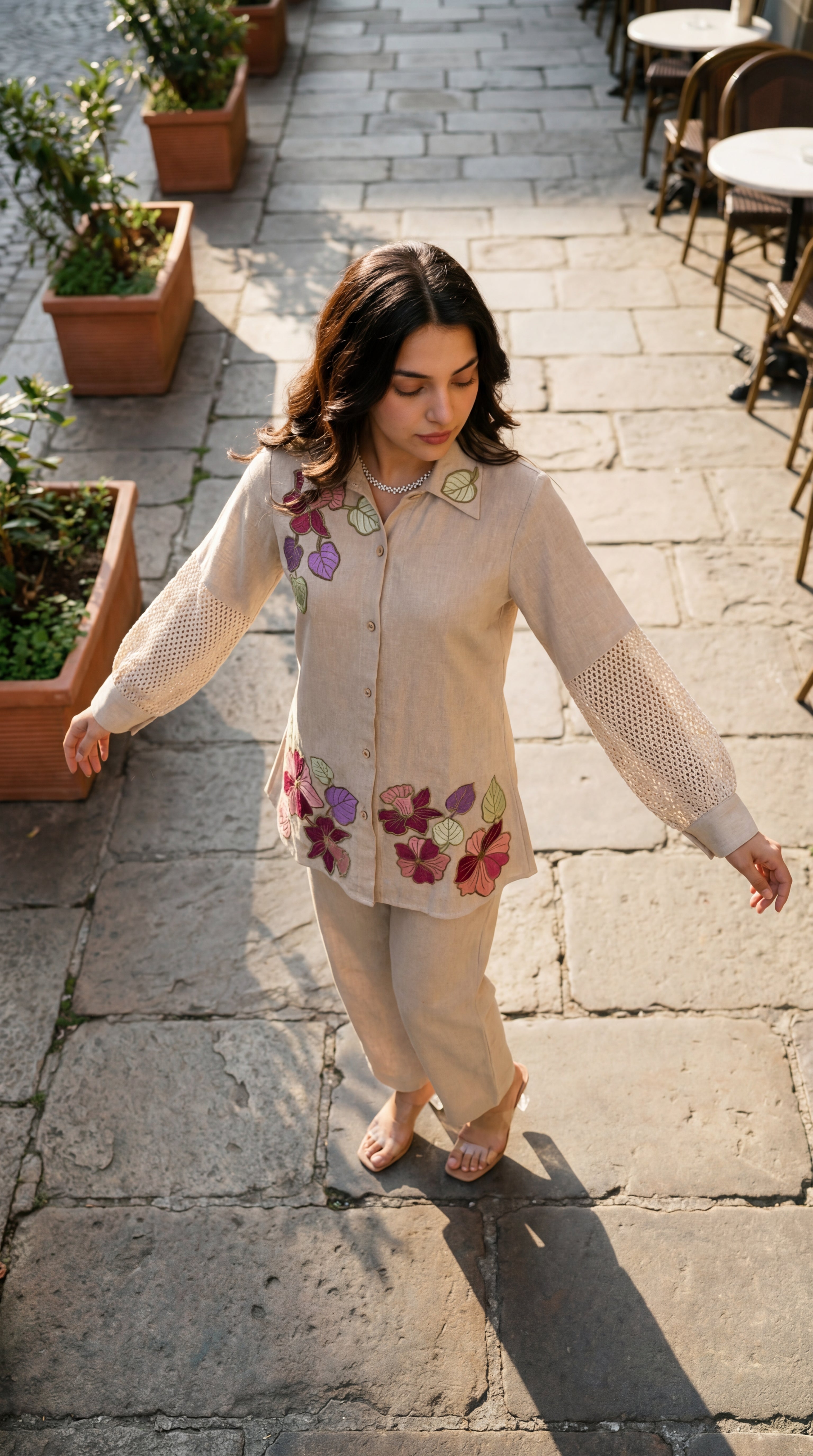 Blossom Floral Jute Co-ord Set