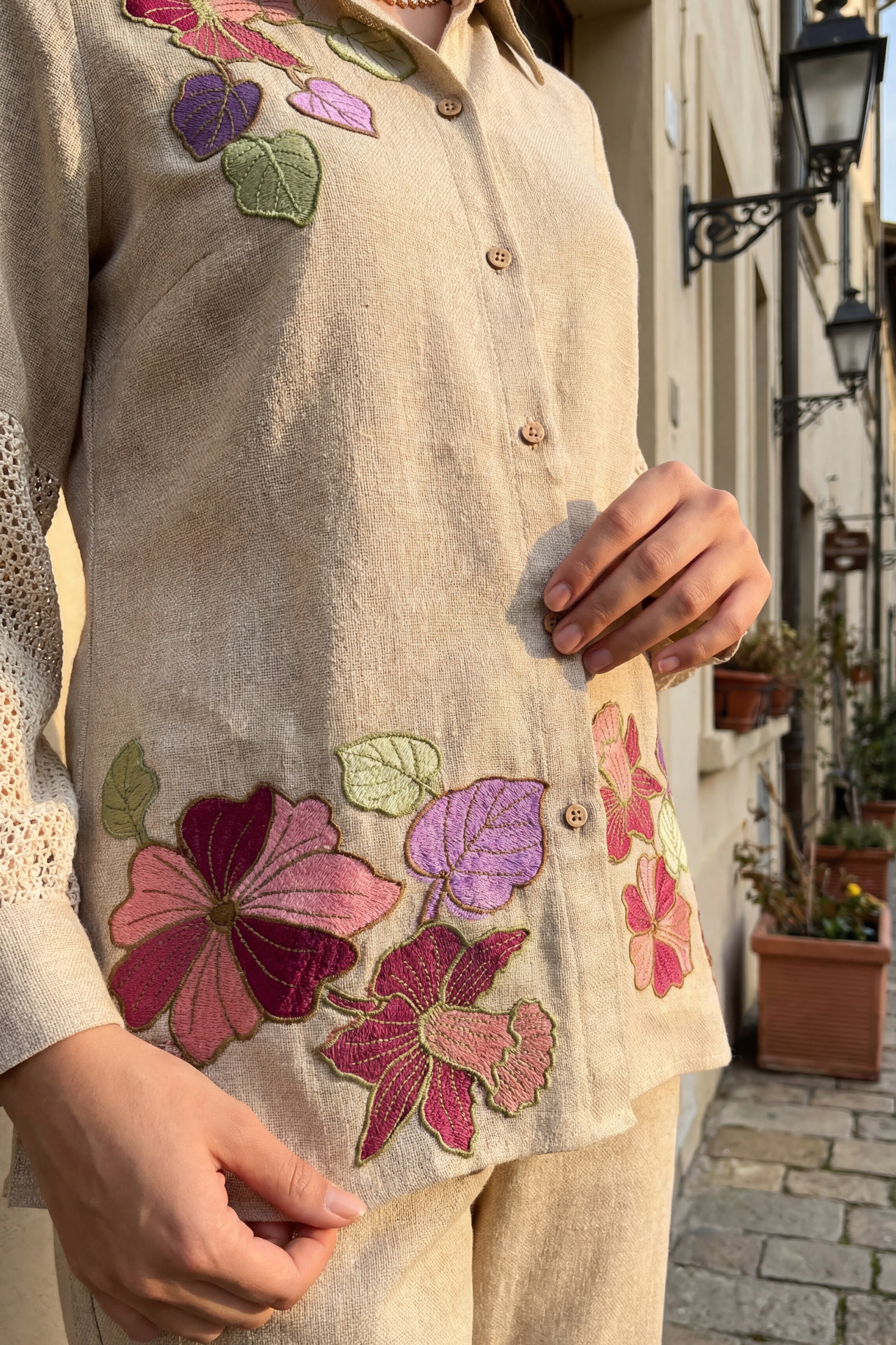 Blossom Floral Jute Co-ord Set