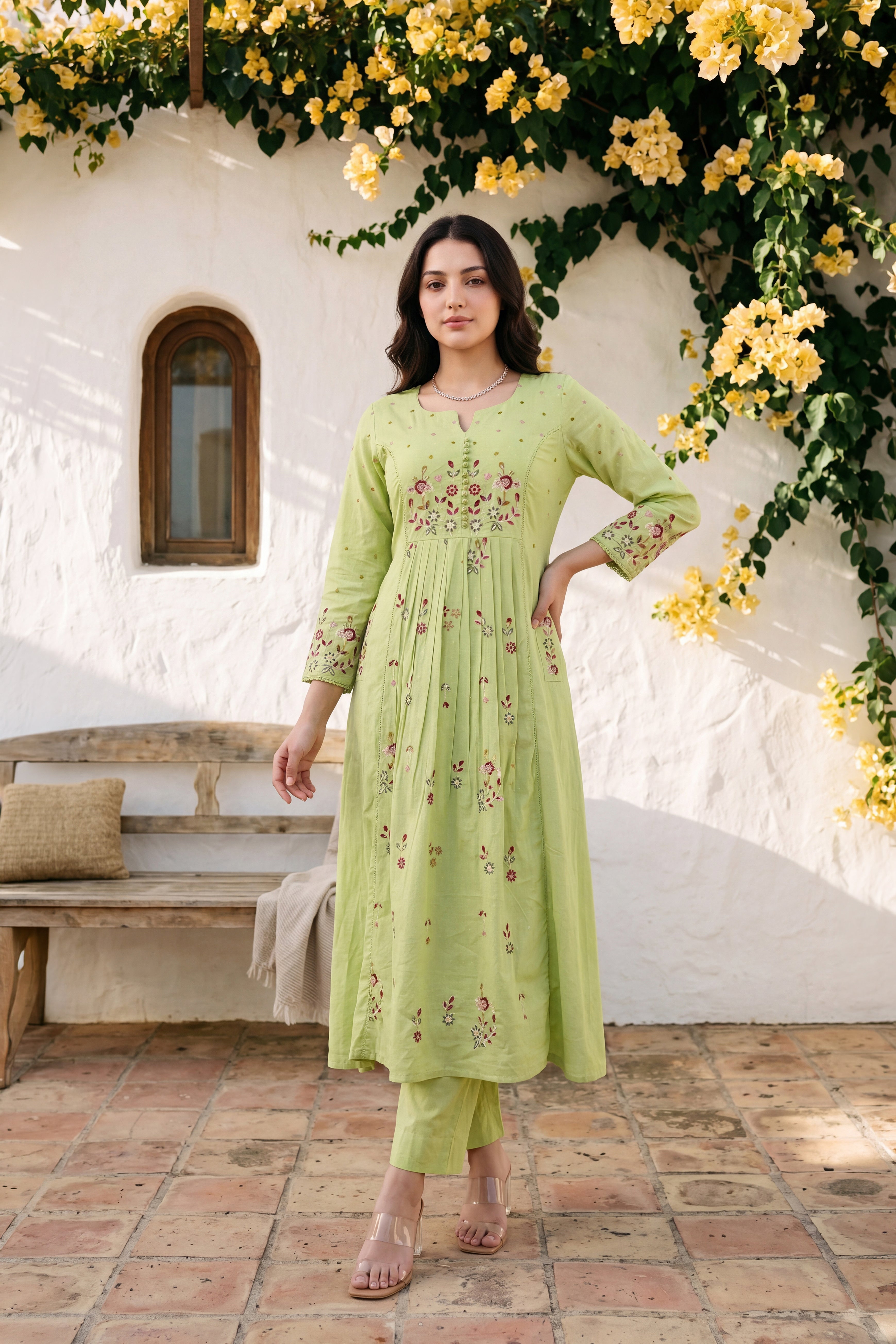 Mint Petal Grace Kurta Set