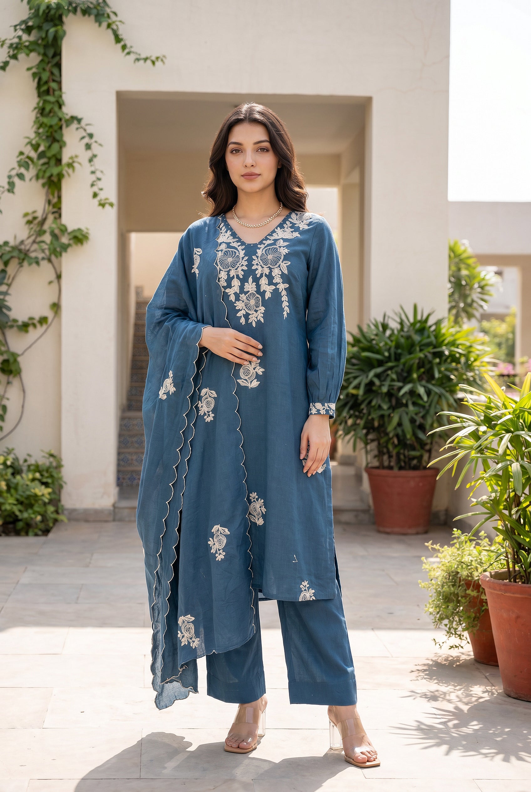 Midnight Blossom Suit Set