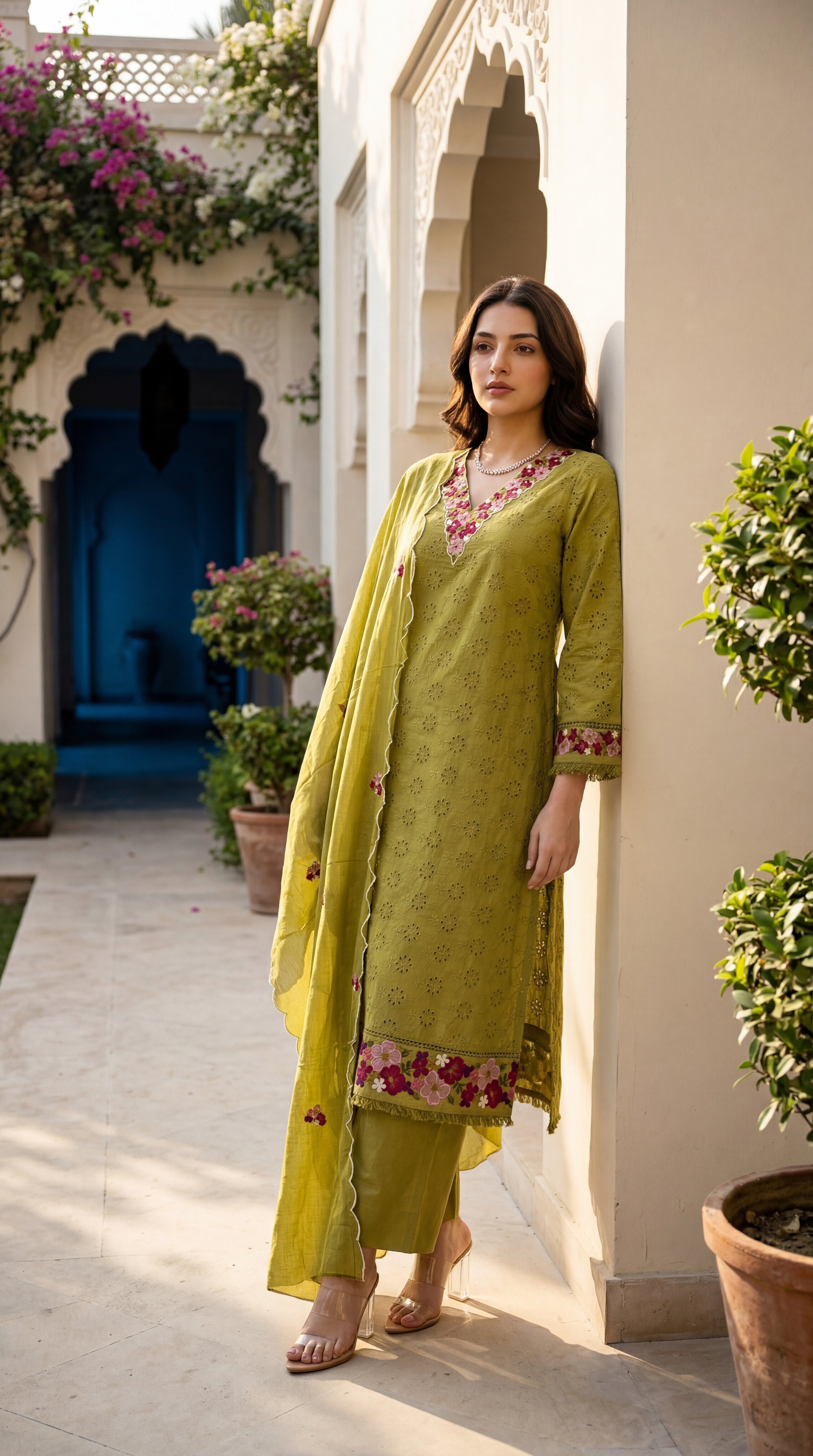 Mehendi Aura Grace Suit Set