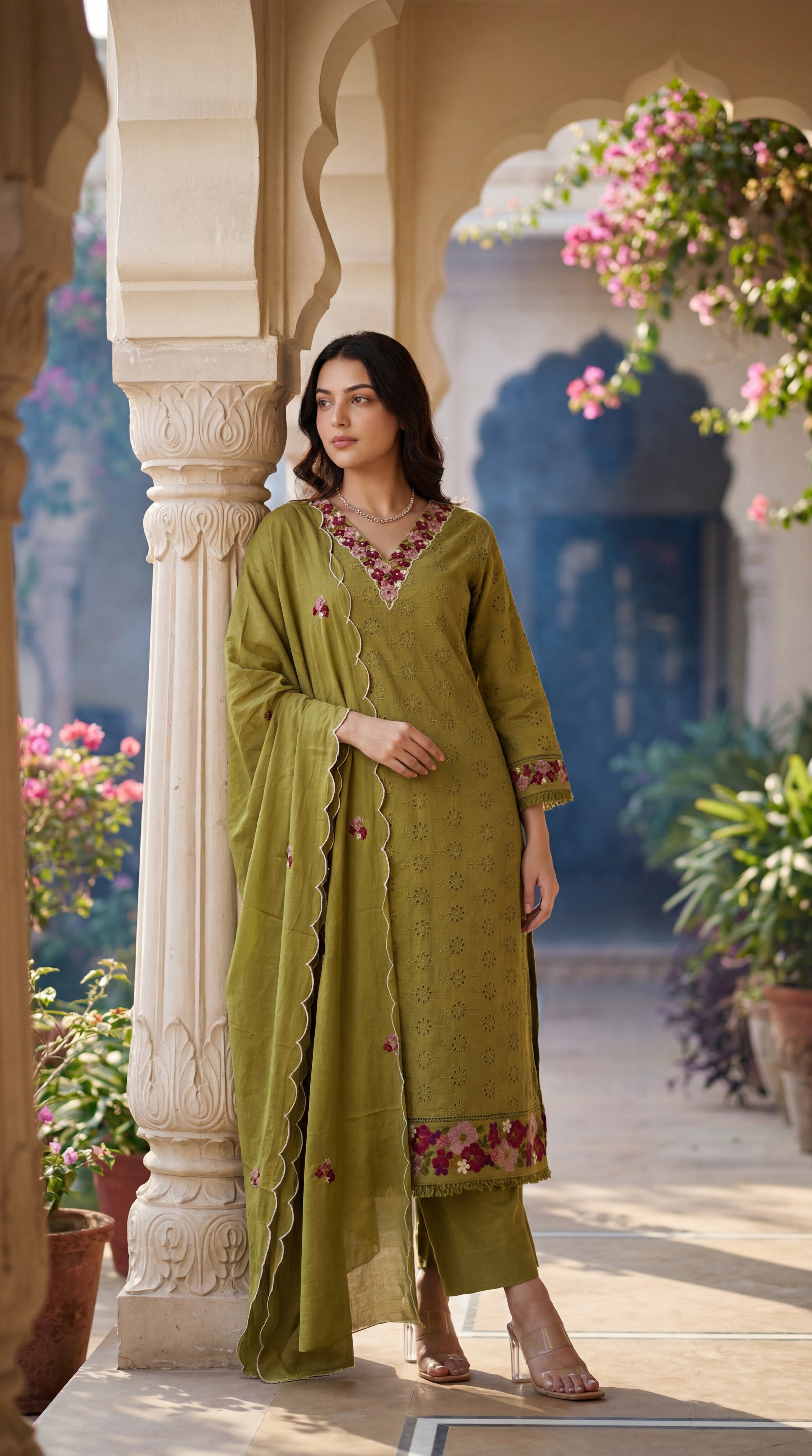 Mehendi Aura Grace Suit Set