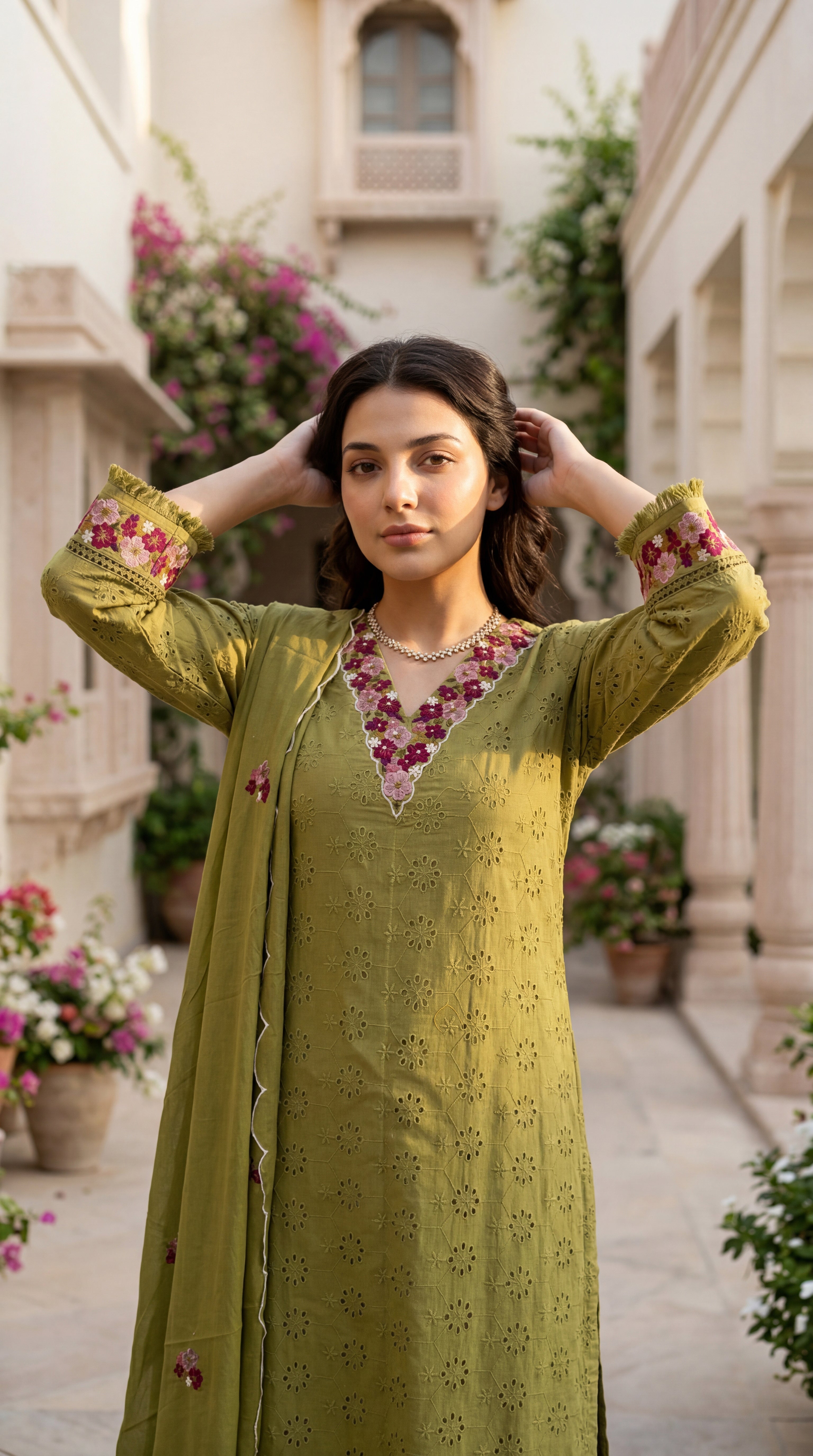 Mehendi Aura Grace Suit Set