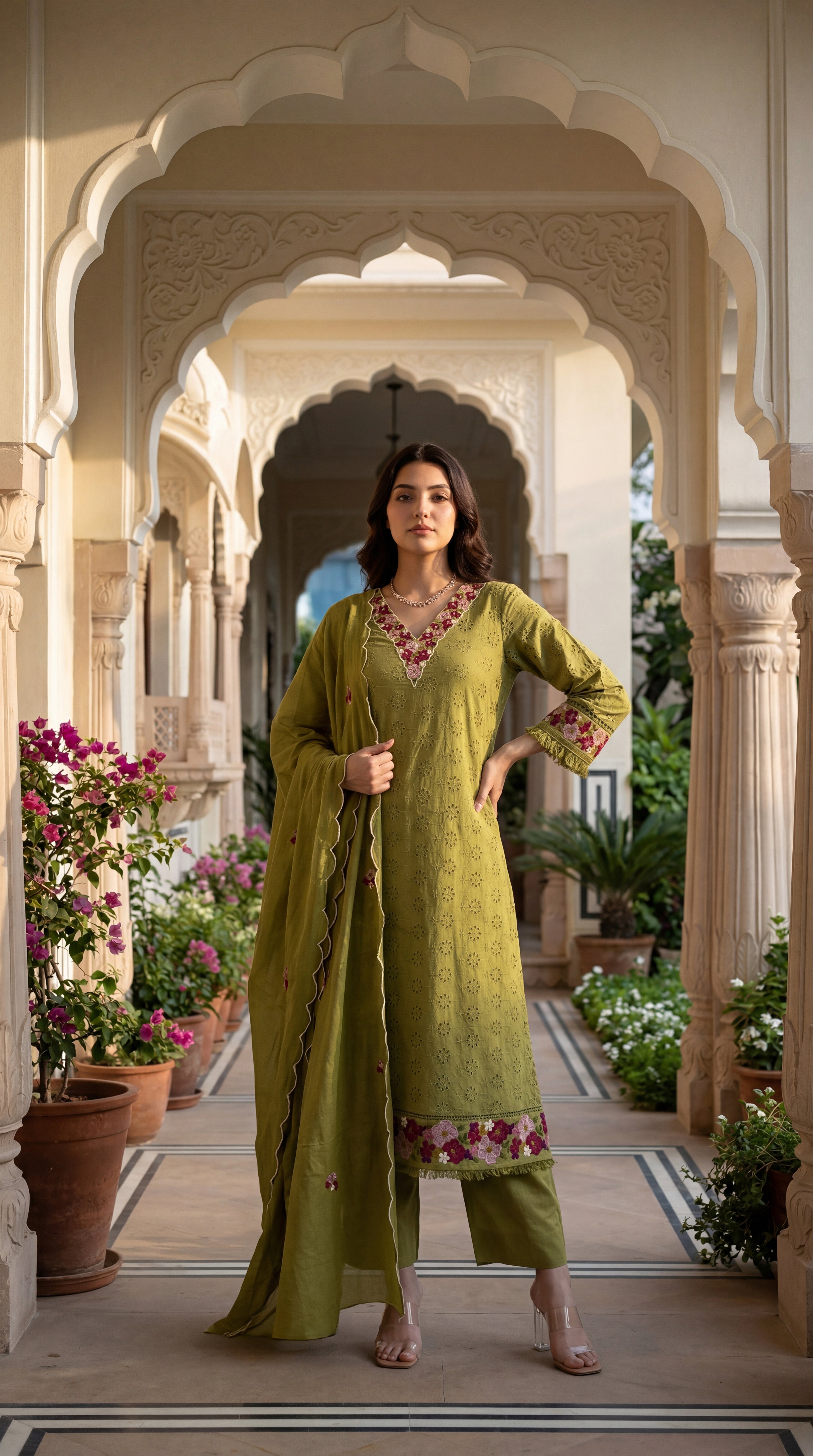 Mehendi Aura Grace Suit Set