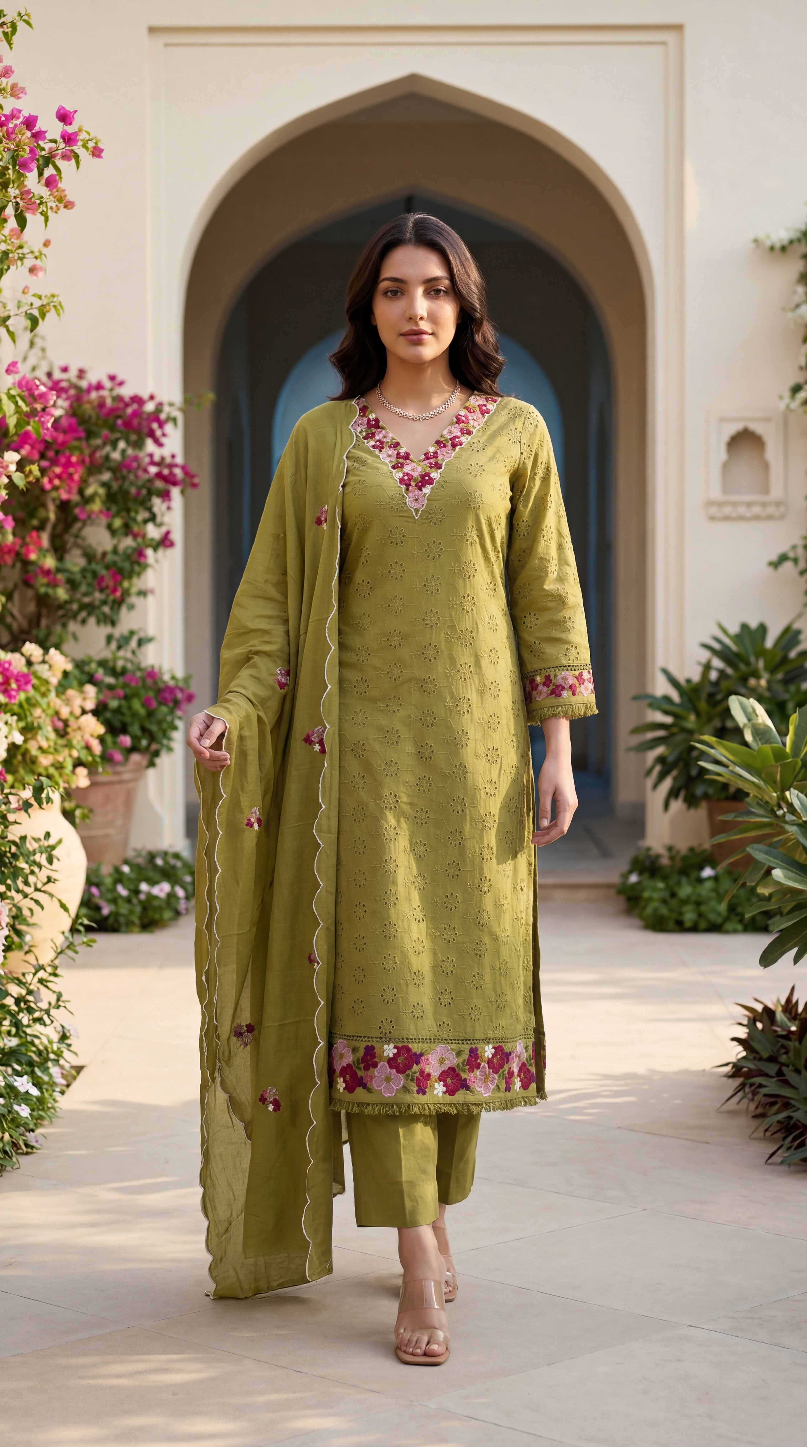 Mehendi Aura Grace Suit Set
