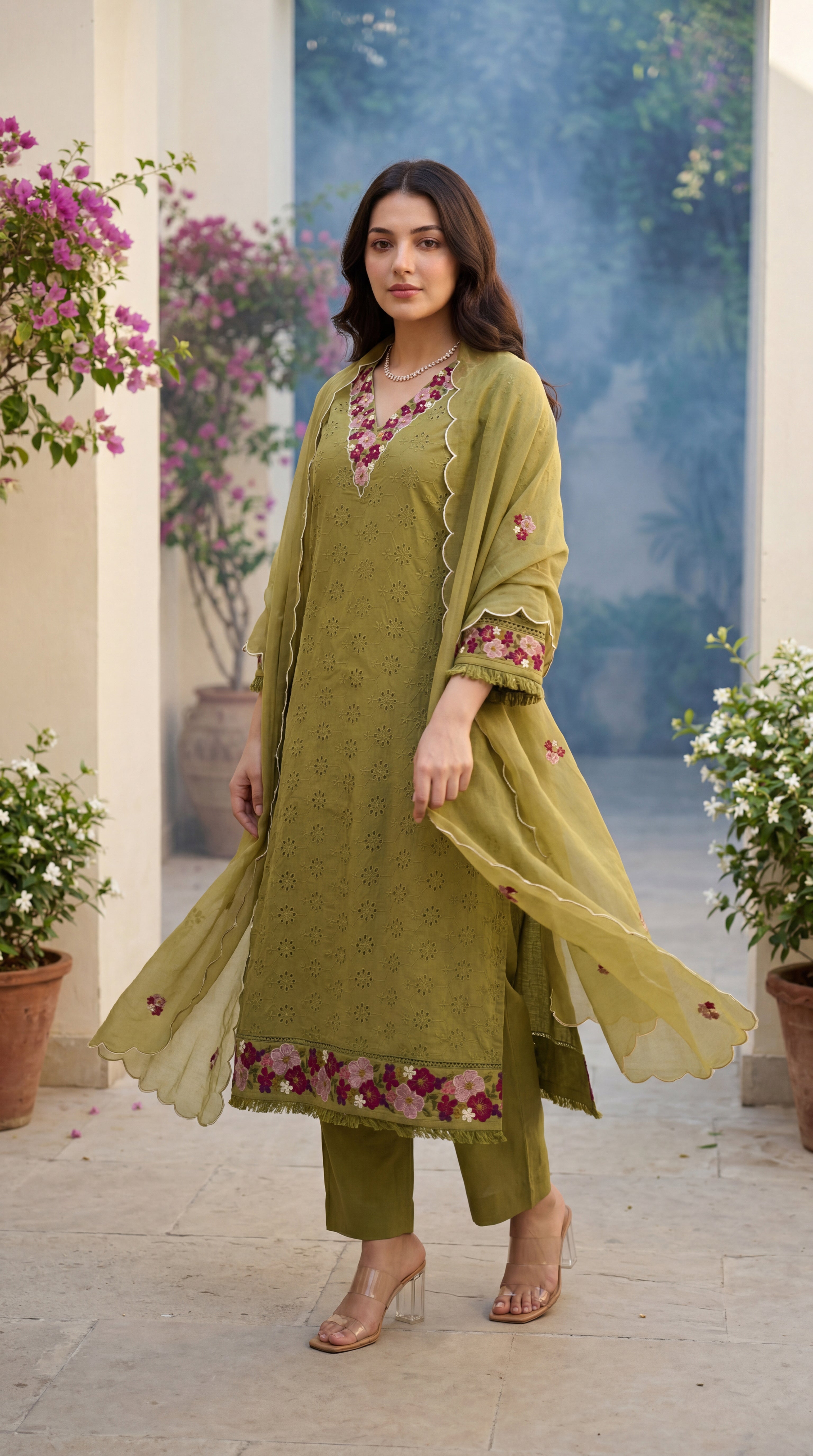 Mehendi Aura Grace Suit Set