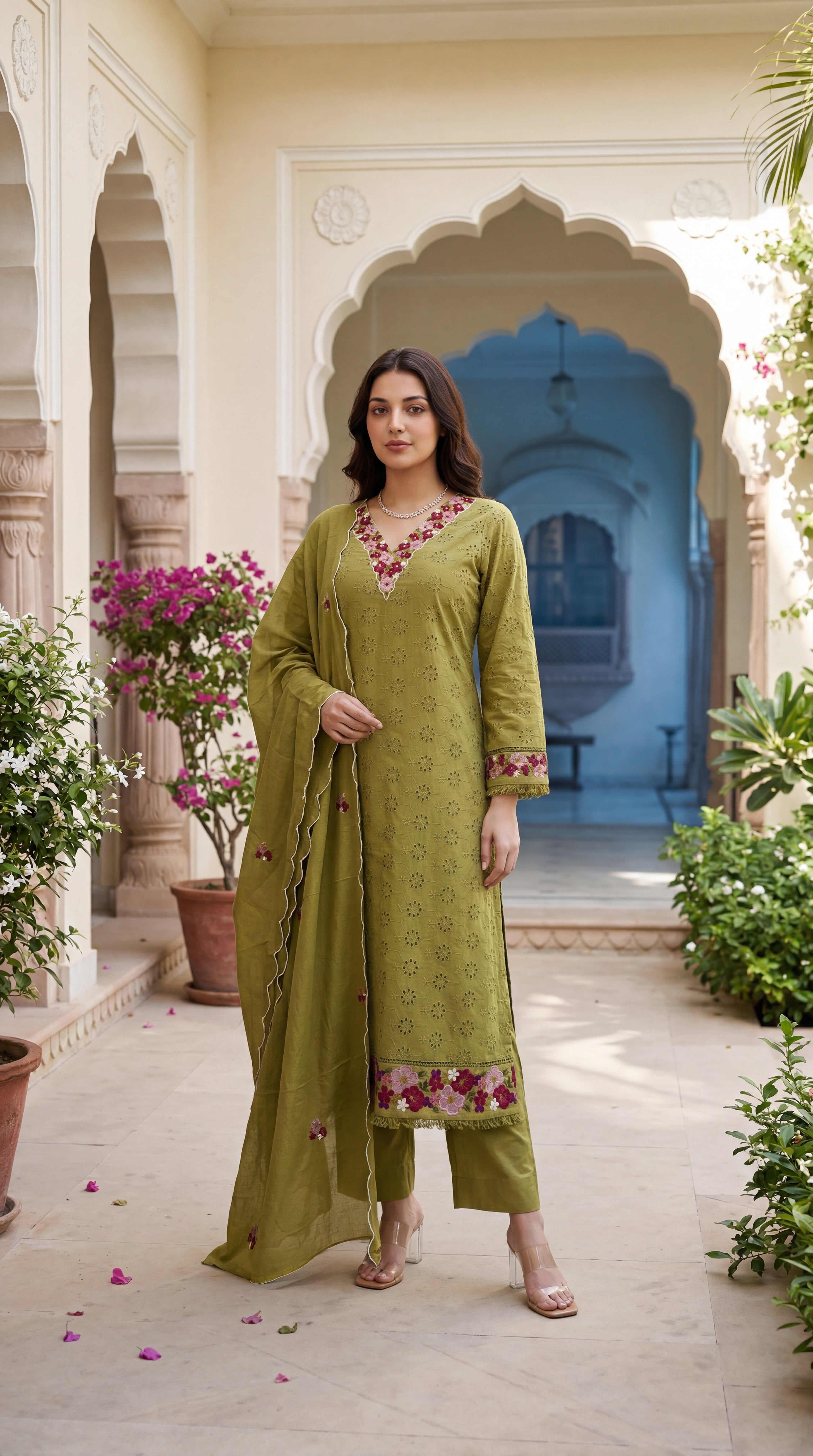 Mehendi Aura Grace Suit Set