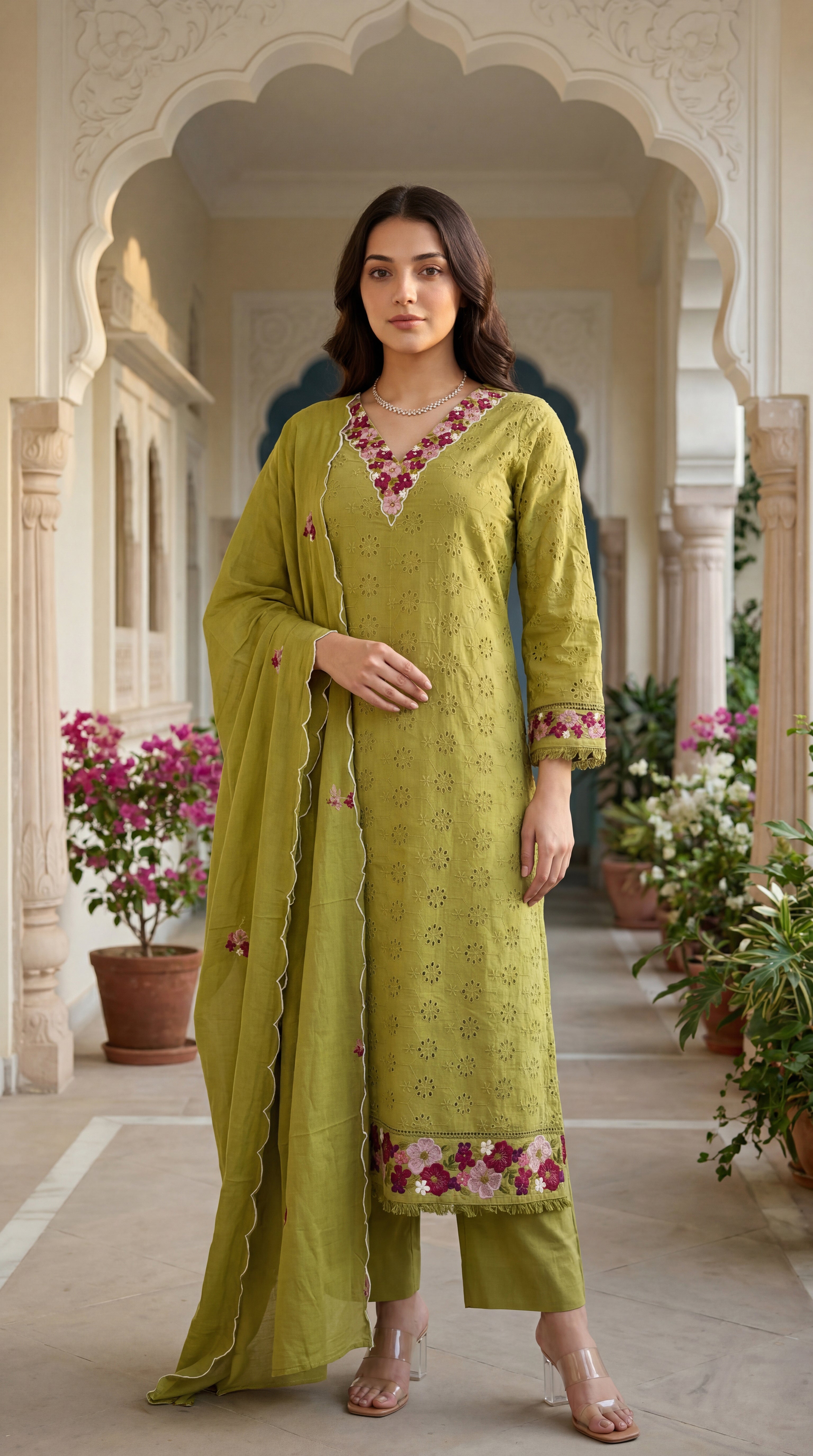 Mehendi Aura Grace Suit Set