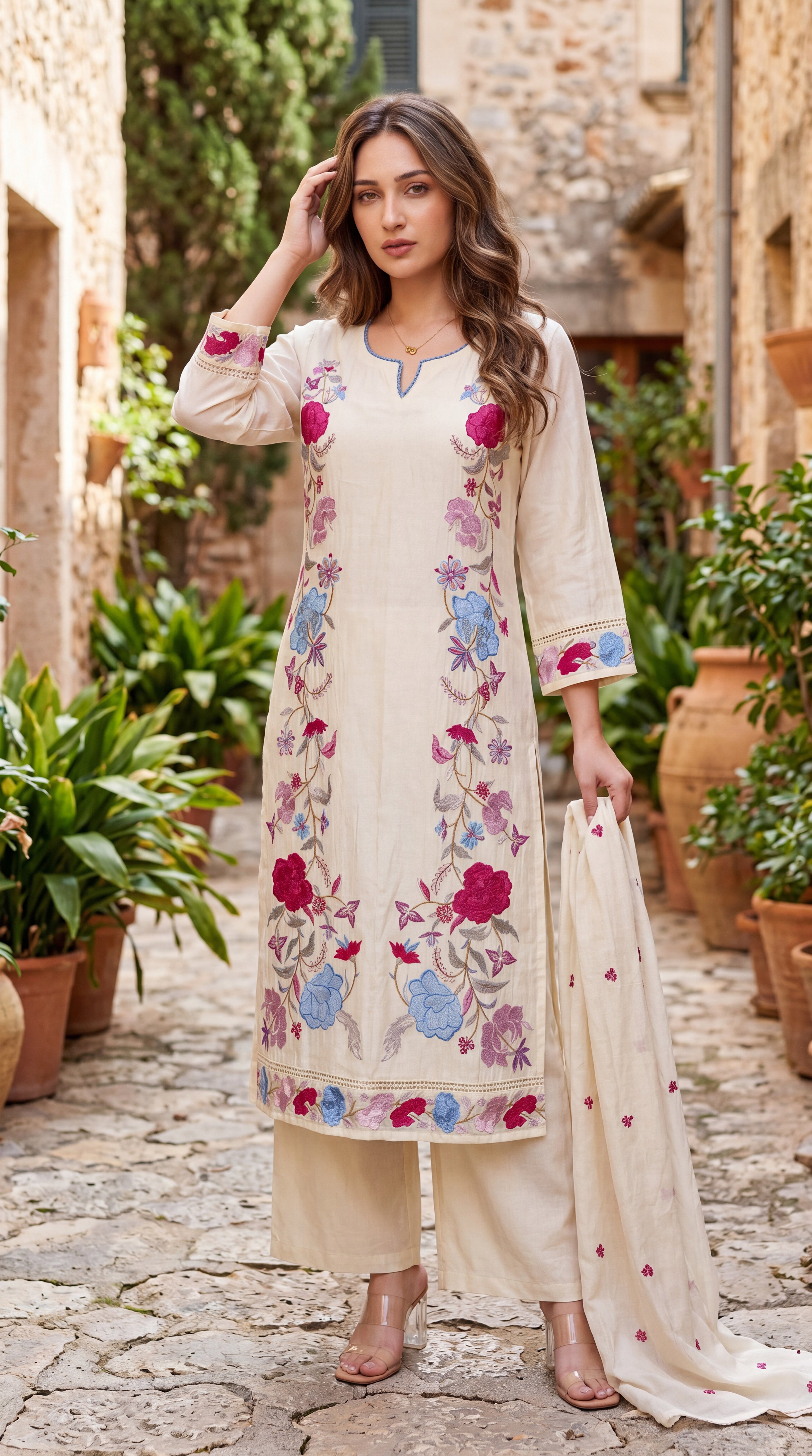 Ivory Bloom Suit Set