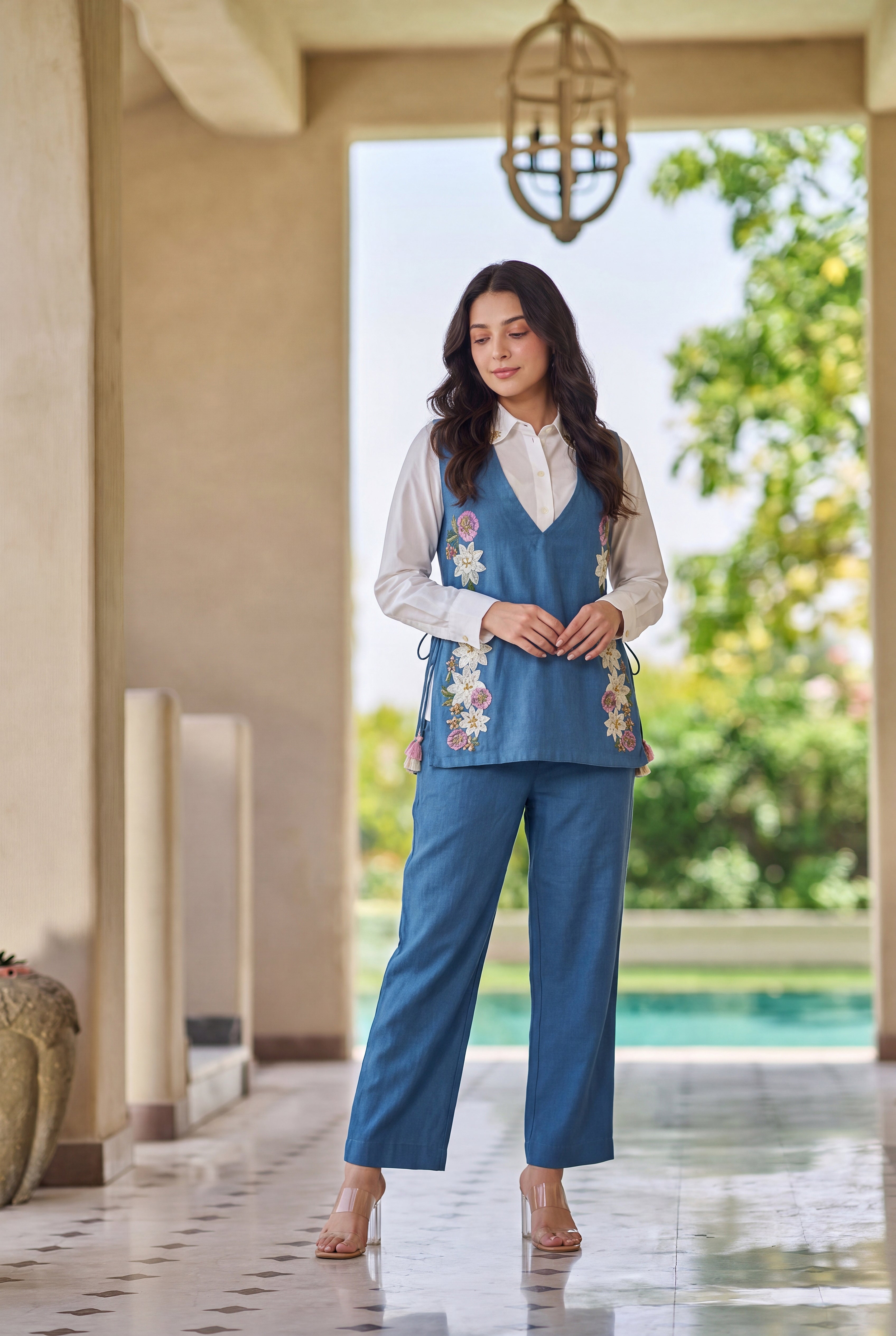 Azure Petal Co-Ord Set