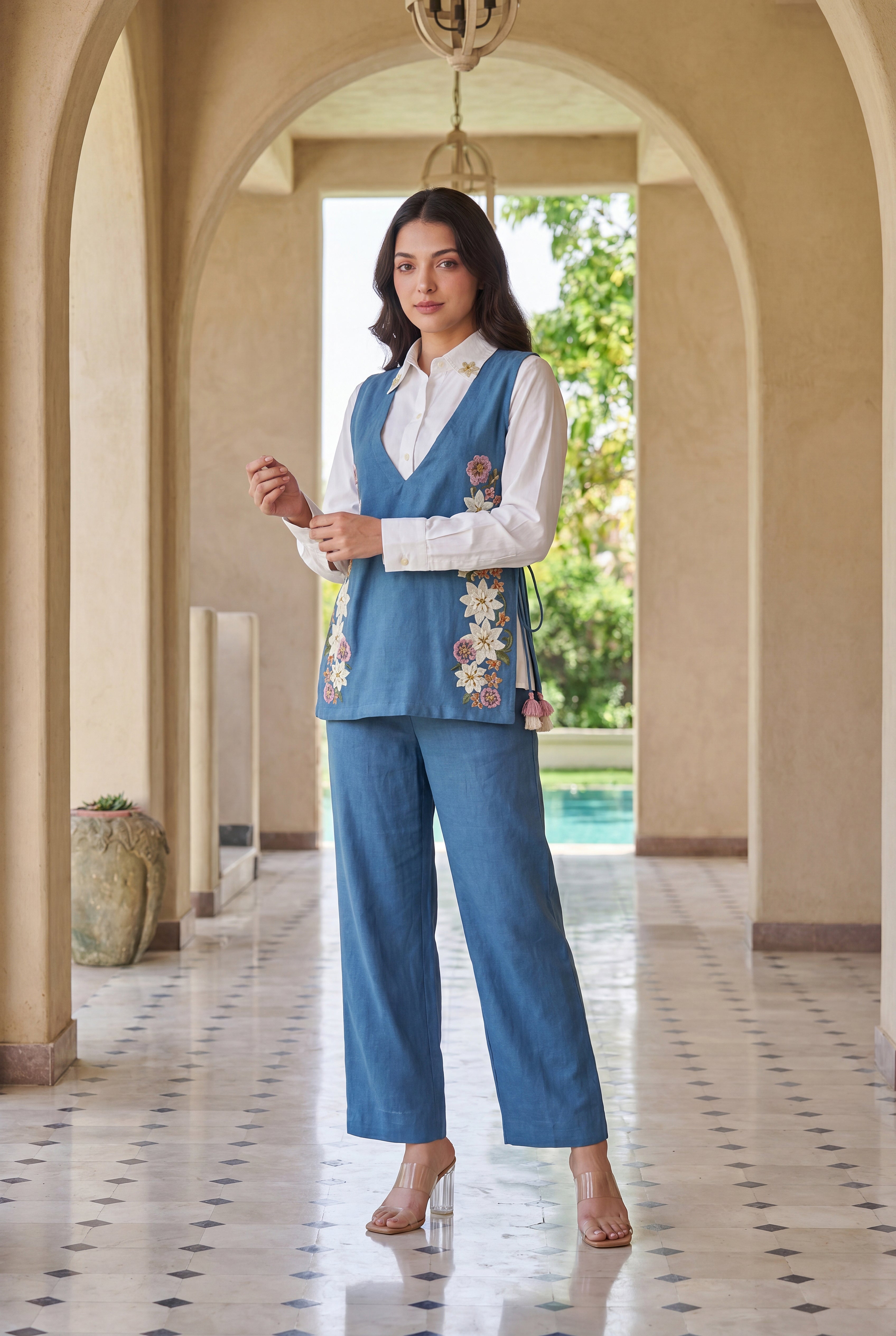 Azure Petal Co-Ord Set