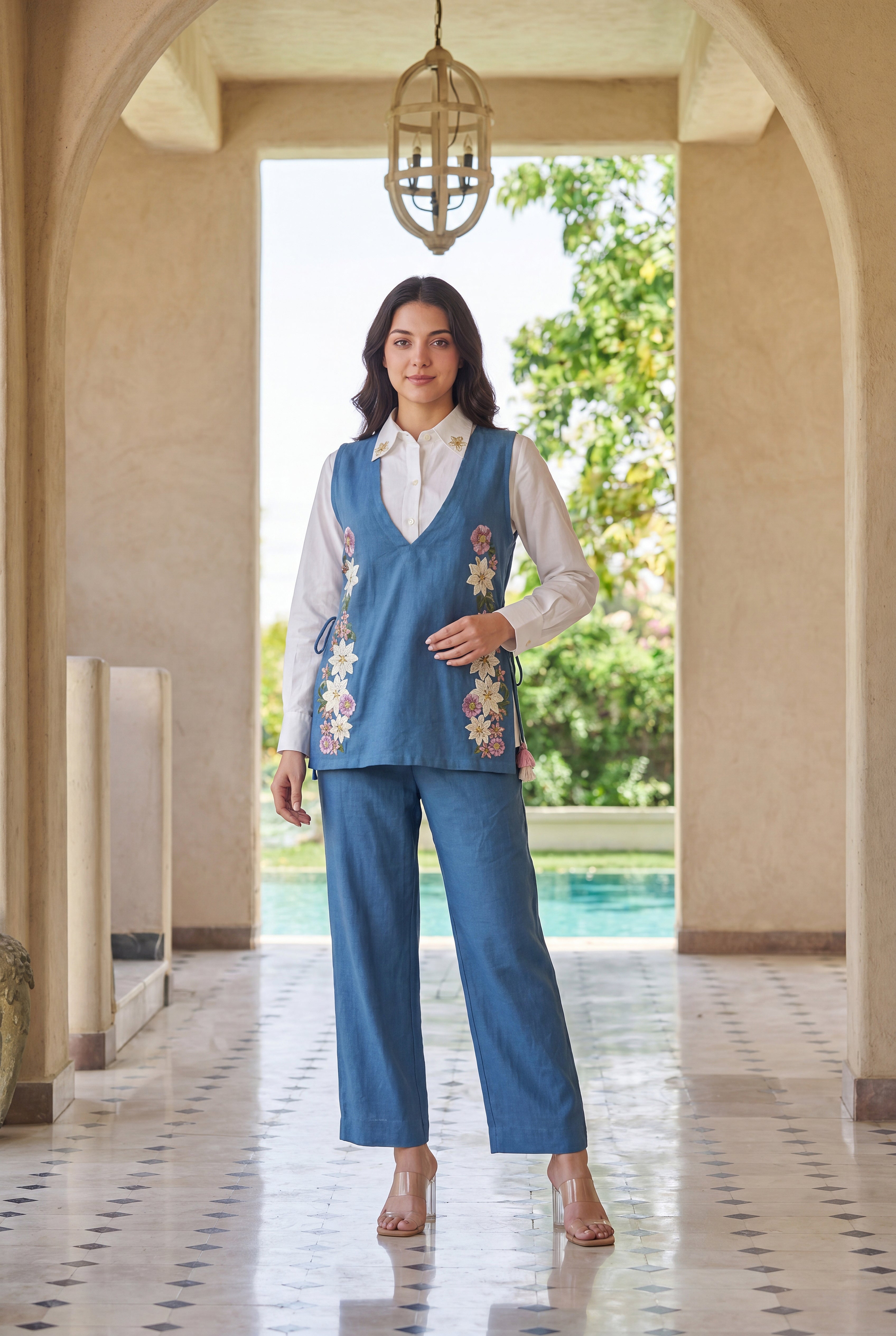 Azure Petal Co-Ord Set