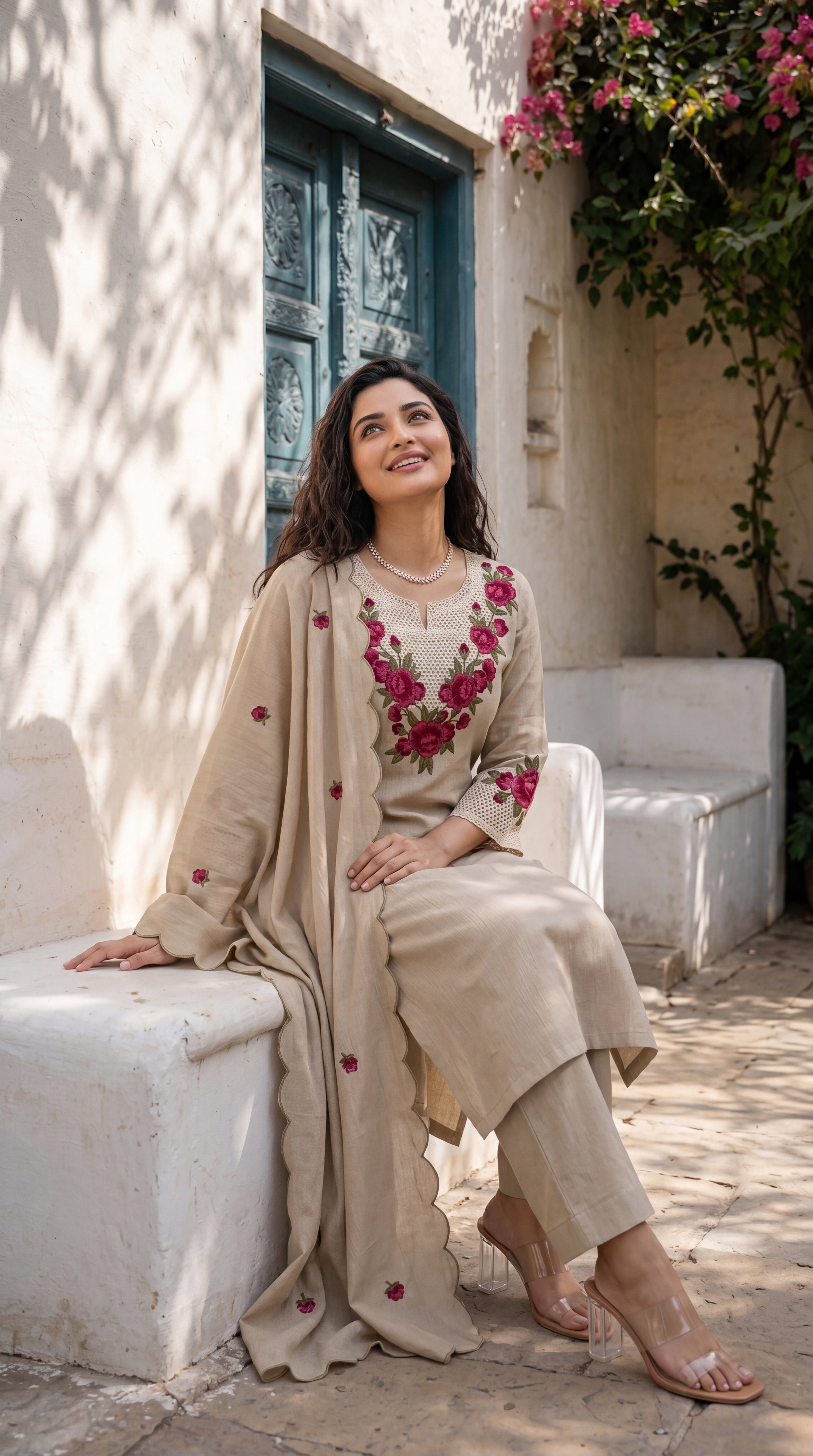 Ivory Petal Suit Set