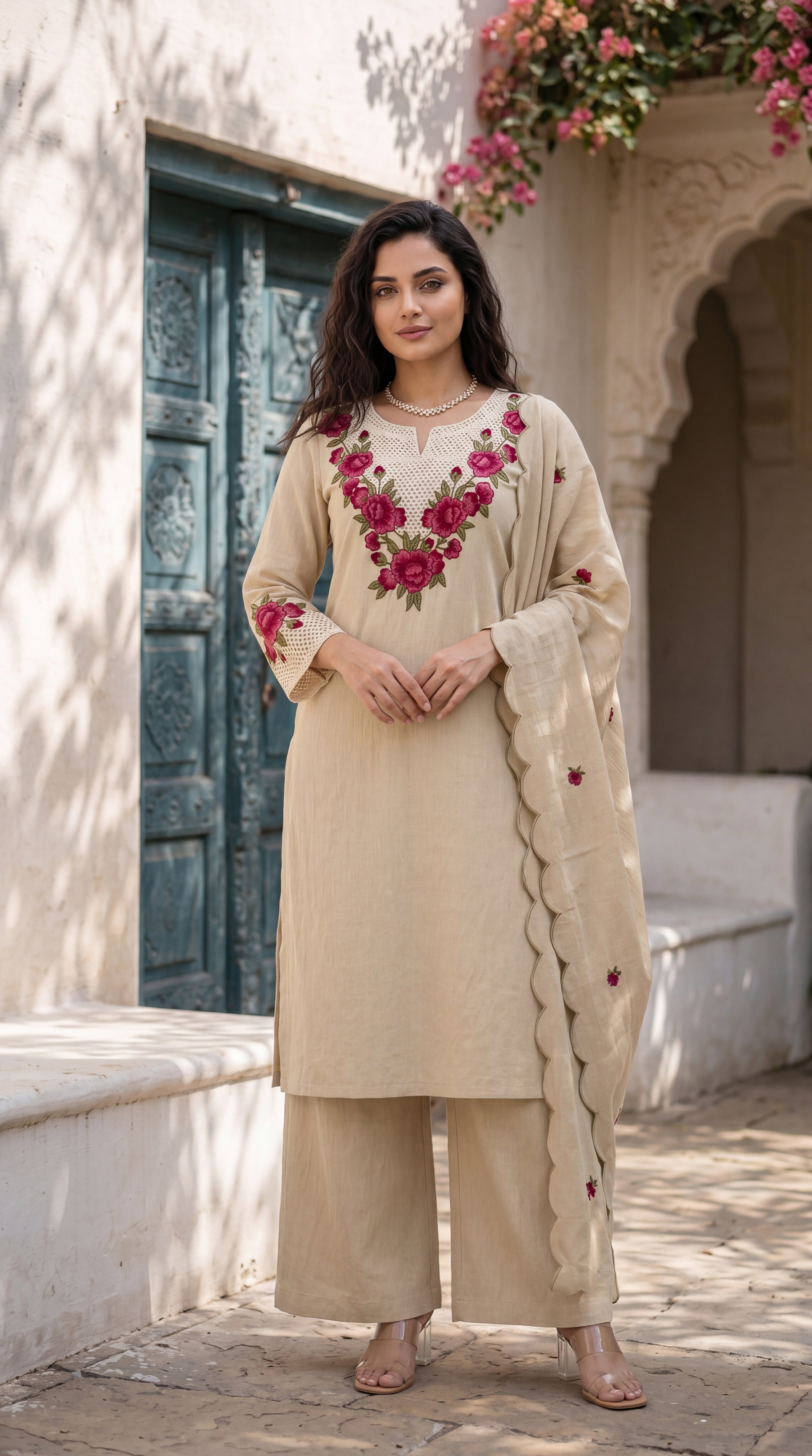 Ivory Petal Suit Set